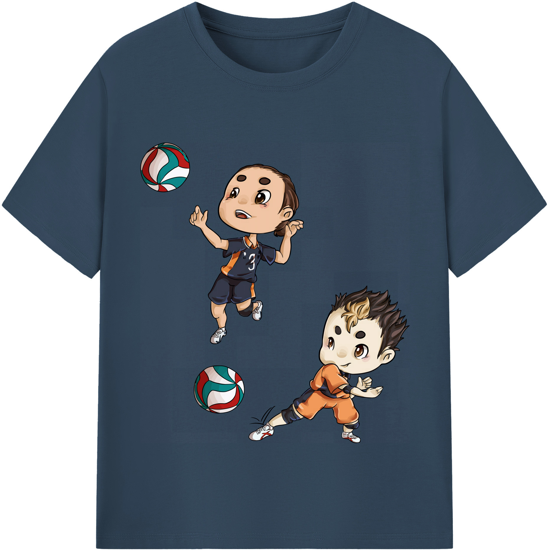 （画像用） ハイキュー!! Haikyu!! レディースカジュアルプリントTシャツ（綿100％）