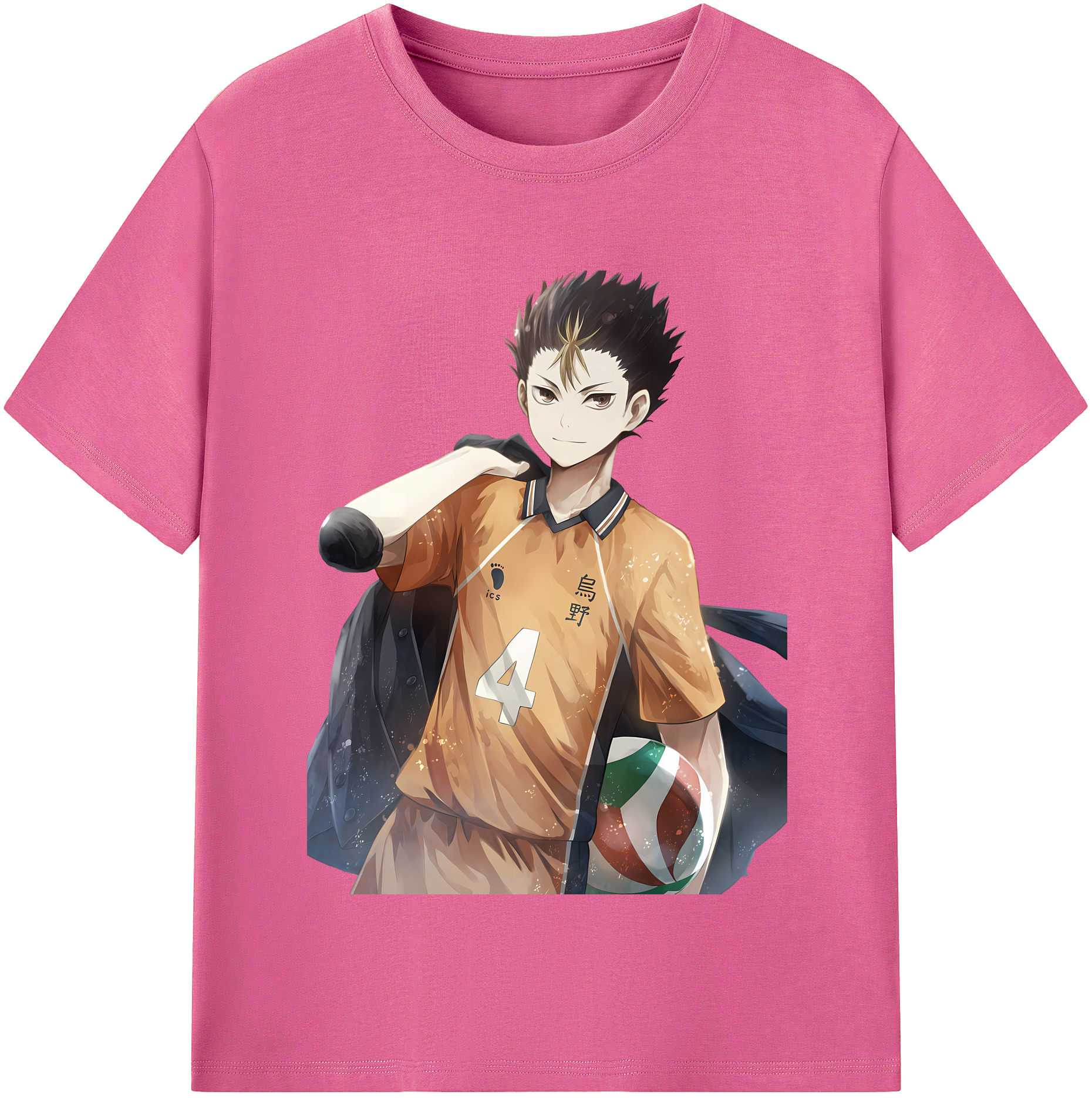 （画像用） ハイキュー!! Haikyu!! レディースカジュアルプリントTシャツ（綿100％）