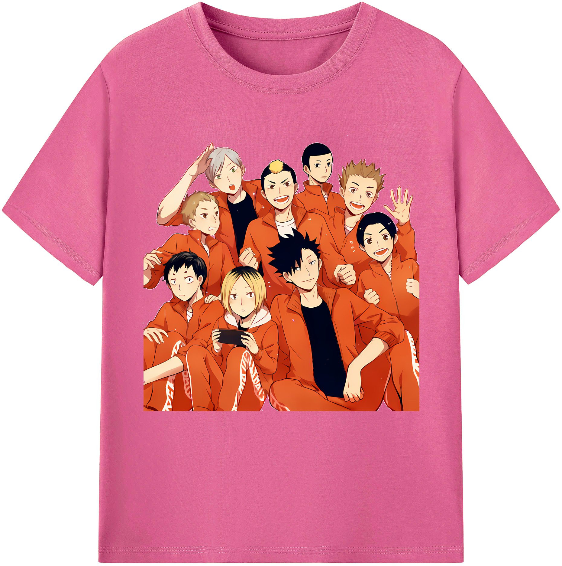 （画像用） ハイキュー!! Haikyu!! レディースカジュアルプリントTシャツ（綿100％）