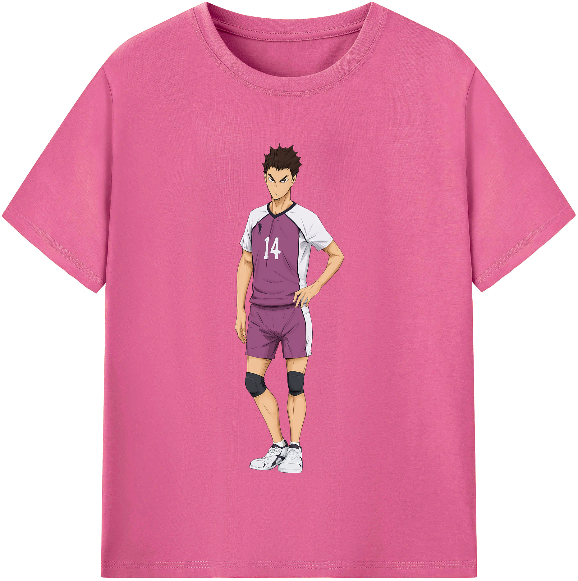 （画像用） ハイキュー!! Haikyu!! レディースカジュアルプリントTシャツ（綿100％）