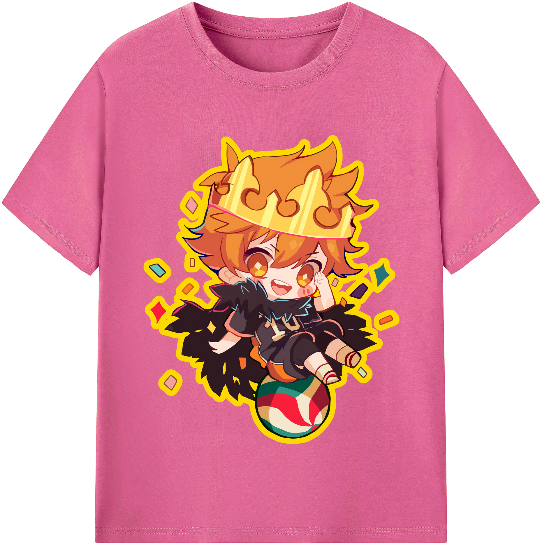 （画像用） ハイキュー!! Haikyu!! レディースカジュアルプリントTシャツ（綿100％）