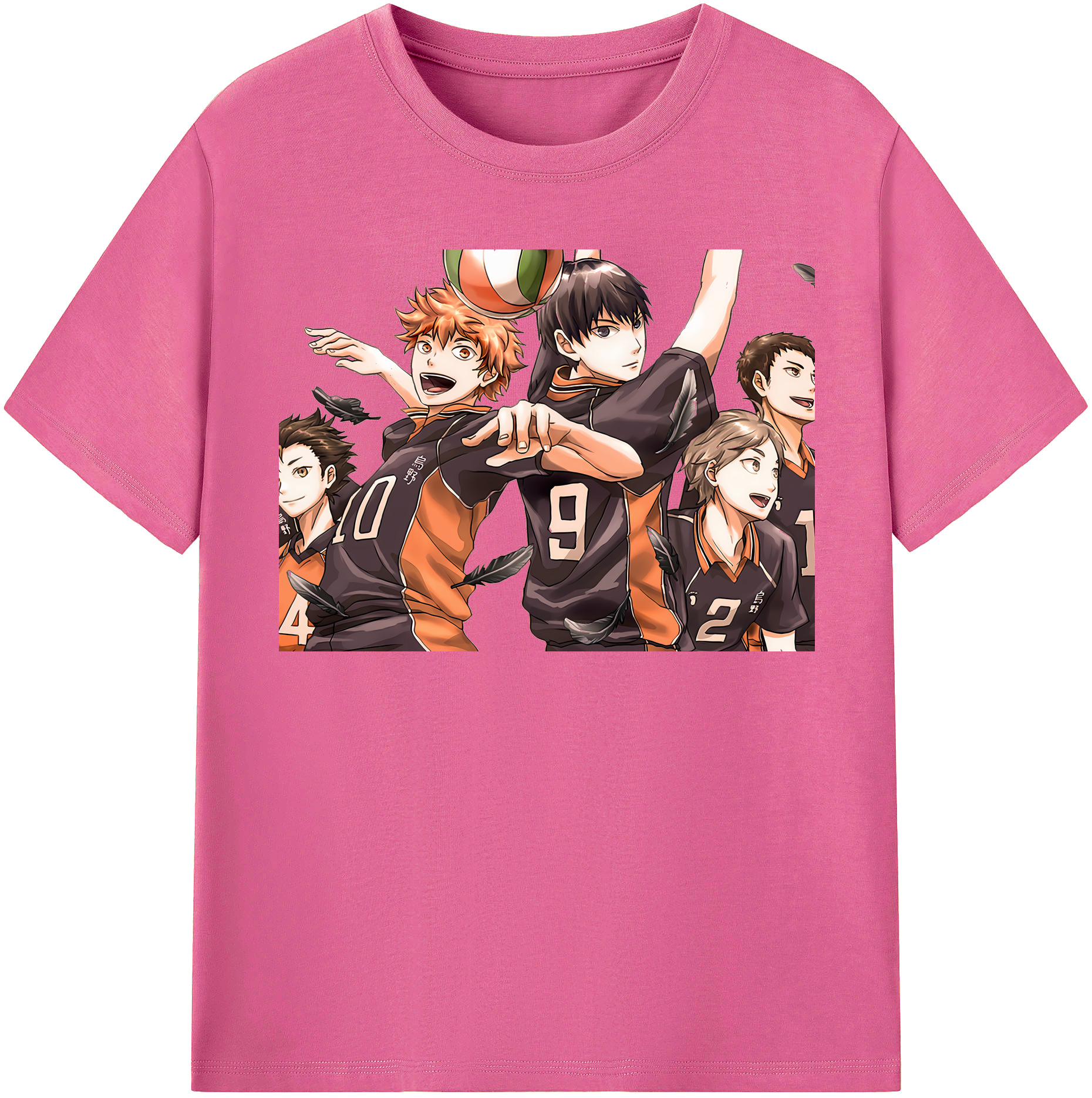 （画像用） ハイキュー!! Haikyu!! レディースカジュアルプリントTシャツ（綿100％）