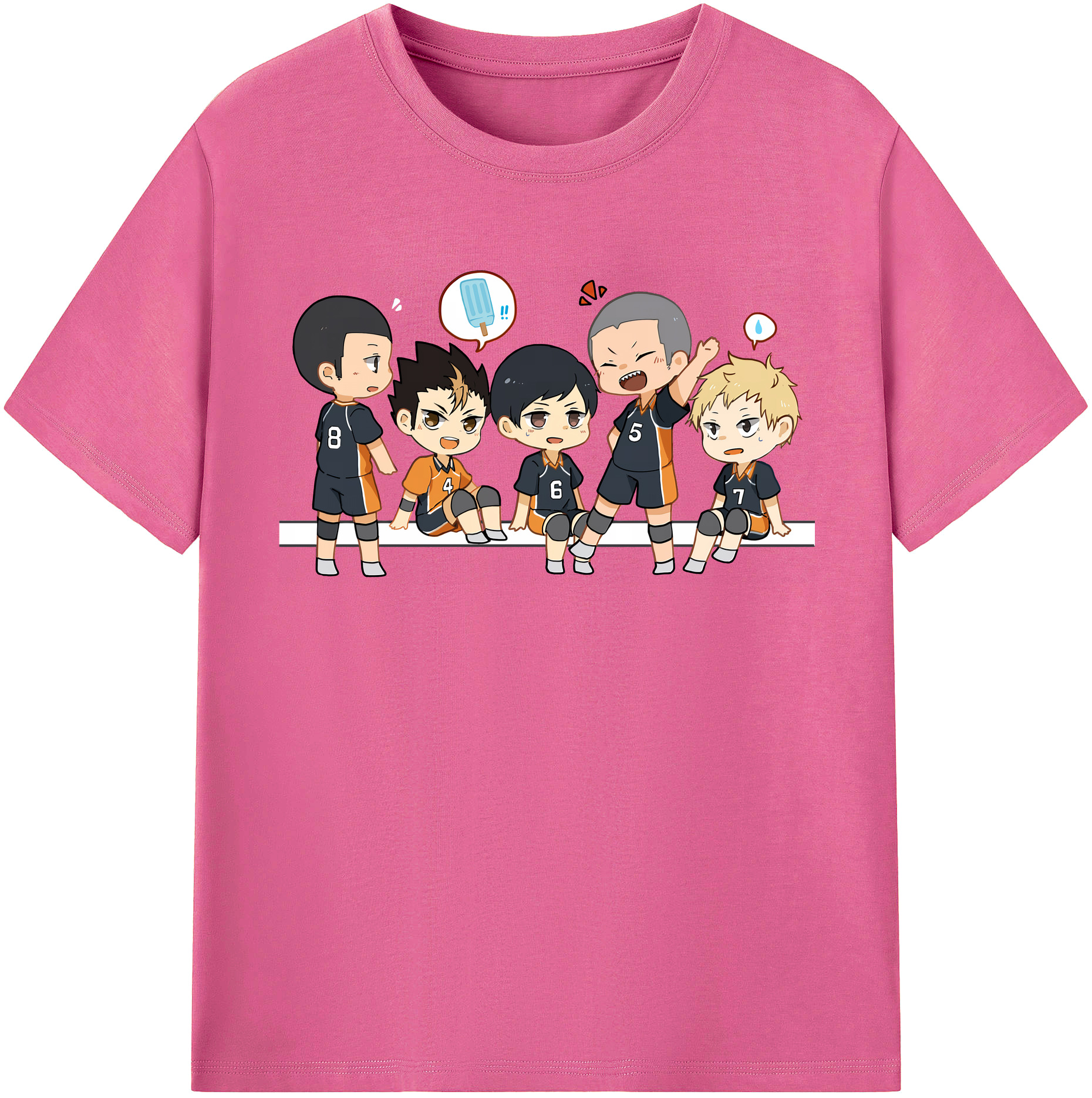 （画像用） ハイキュー!! Haikyu!! レディースカジュアルプリントTシャツ（綿100％）