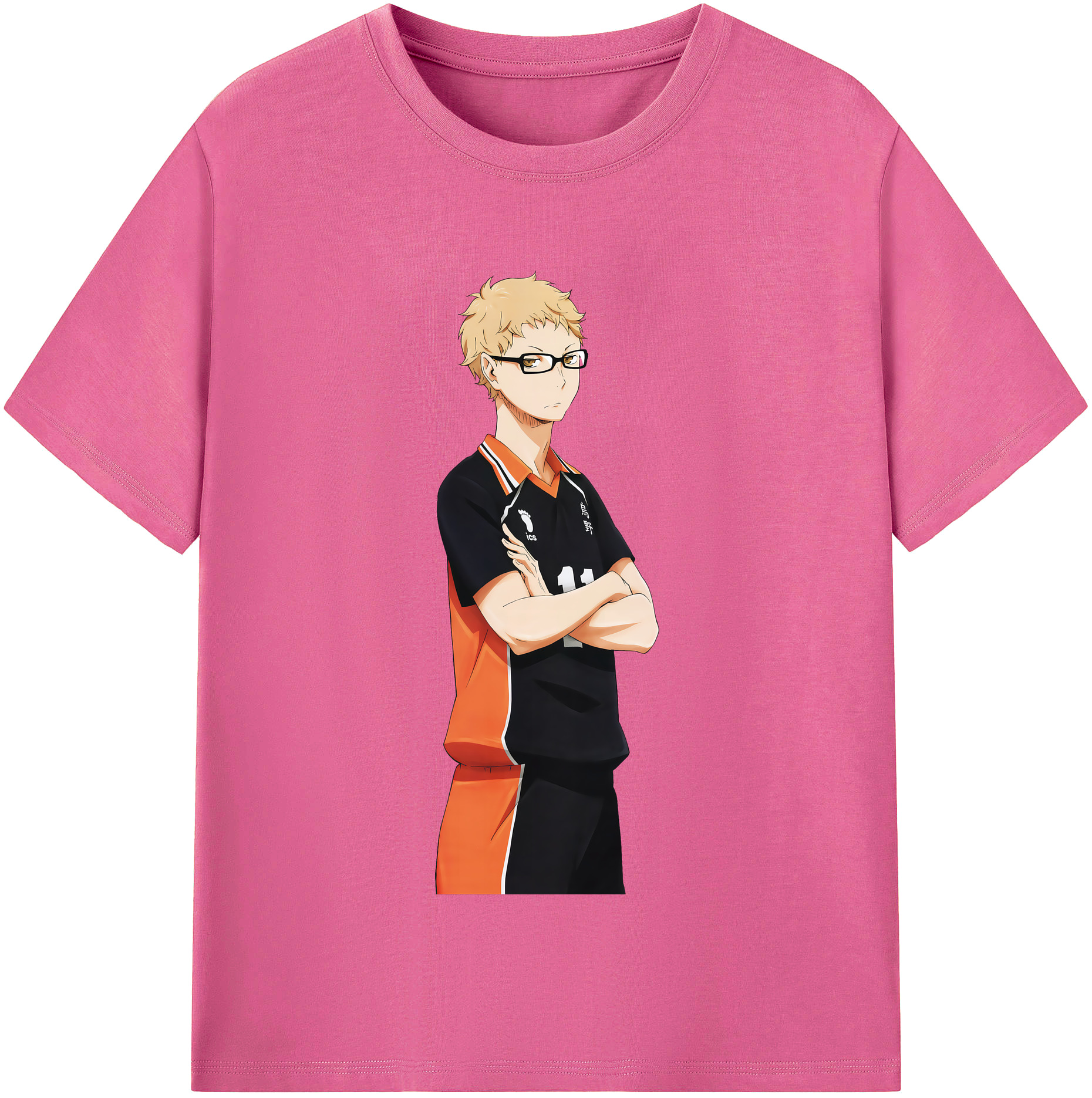 （画像用） ハイキュー!! Haikyu!! レディースカジュアルプリントTシャツ（綿100％）
