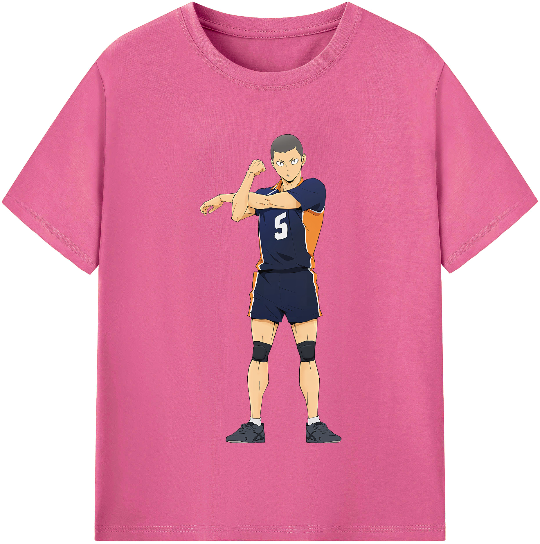 （画像用） ハイキュー!! Haikyu!! レディースカジュアルプリントTシャツ（綿100％）