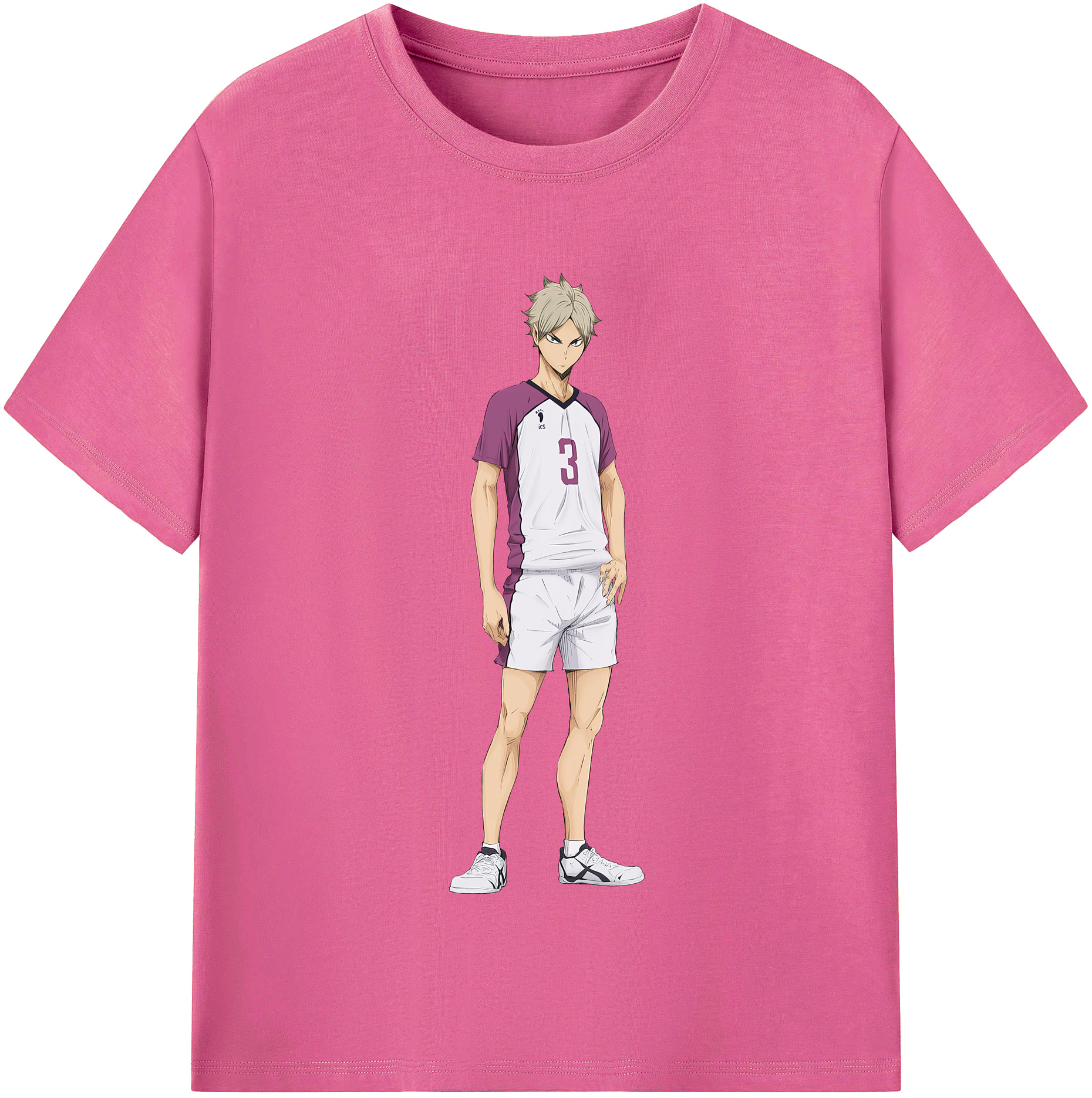 （画像用） ハイキュー!! Haikyu!! レディースカジュアルプリントTシャツ（綿100％）