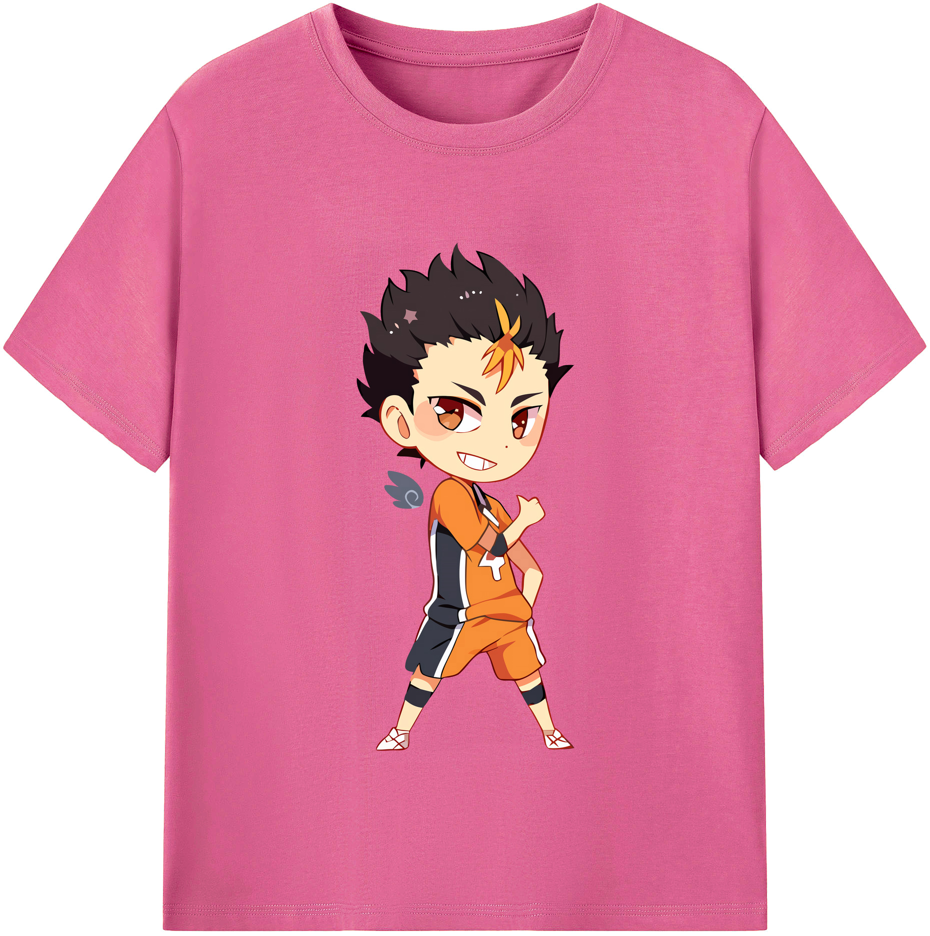 （画像用） ハイキュー!! Haikyu!! レディースカジュアルプリントTシャツ（綿100％）