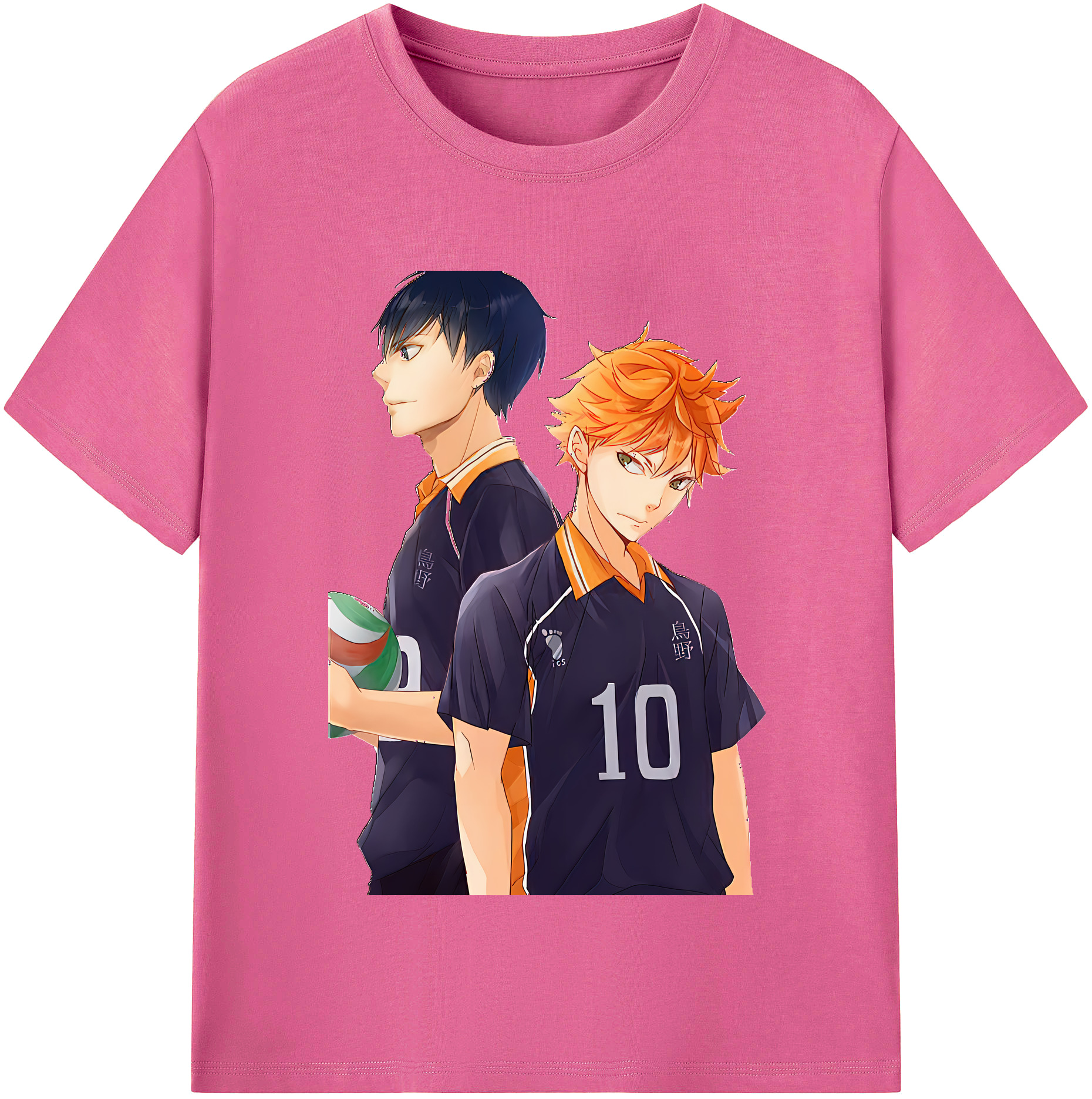 （画像用） ハイキュー!! Haikyu!! レディースカジュアルプリントTシャツ（綿100％）