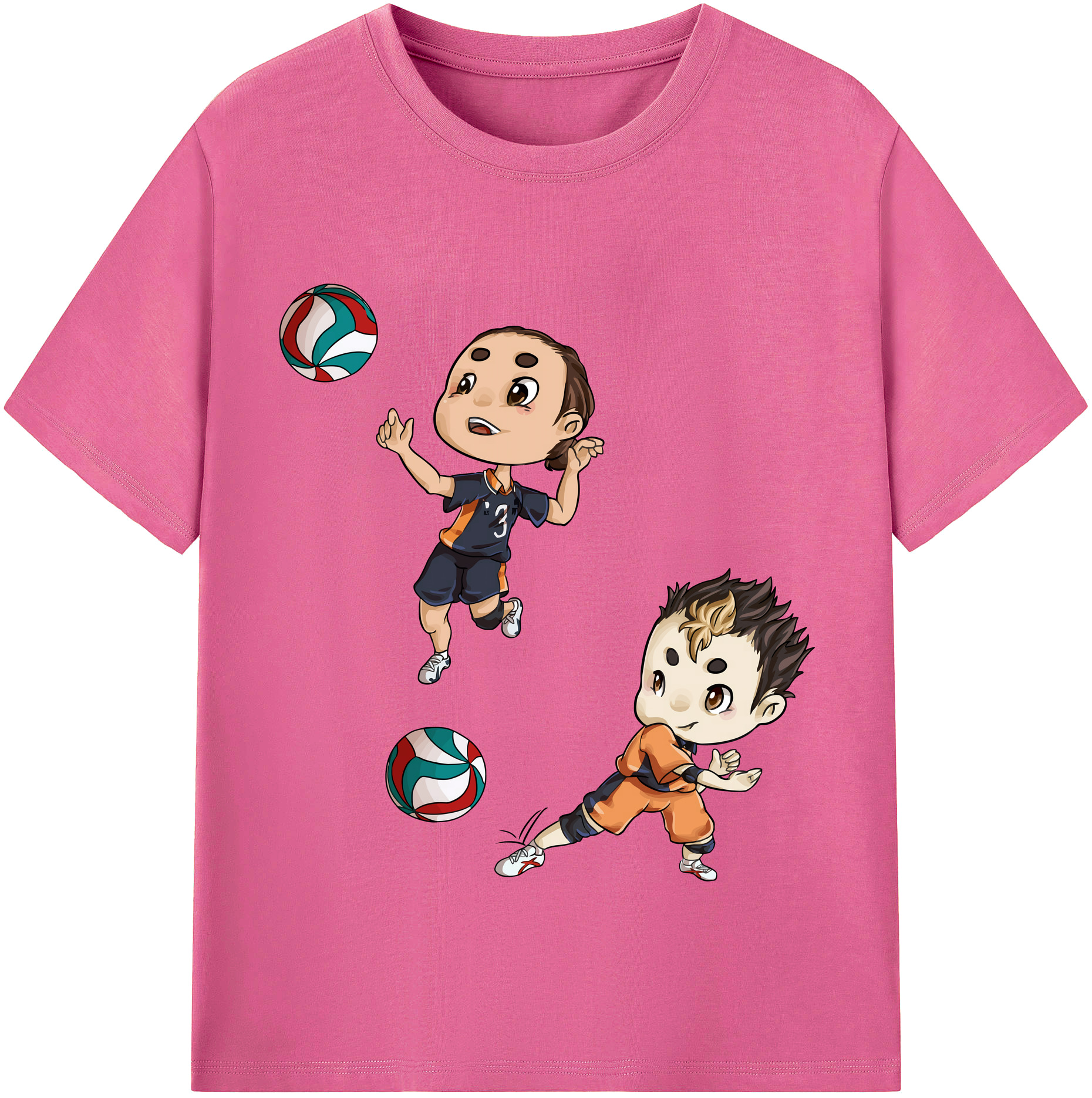 （画像用） ハイキュー!! Haikyu!! レディースカジュアルプリントTシャツ（綿100％）