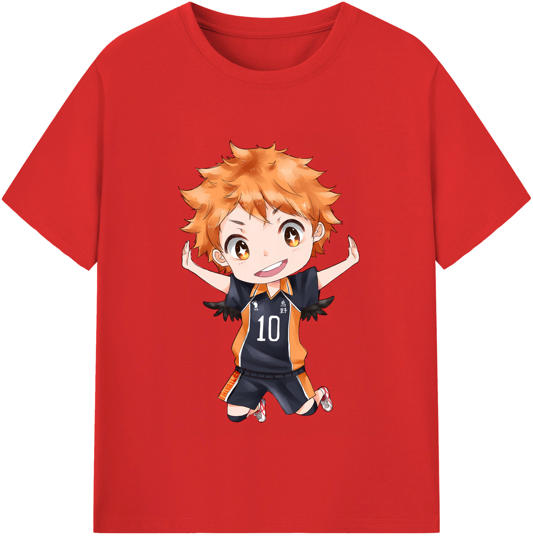 （画像用） ハイキュー!! Haikyu!! レディースカジュアルプリントTシャツ（綿100％）