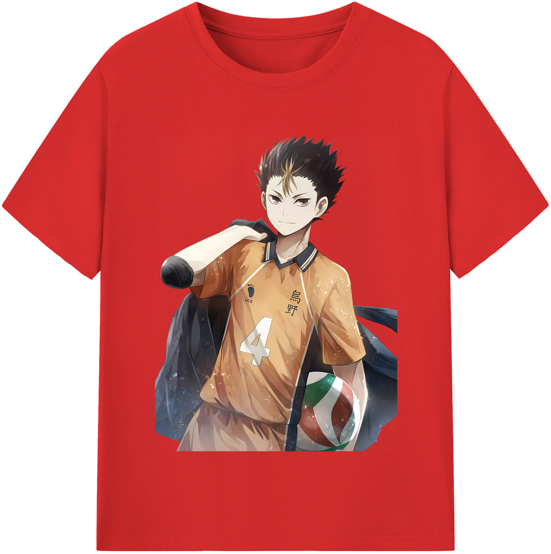 （画像用） ハイキュー!! Haikyu!! レディースカジュアルプリントTシャツ（綿100％）