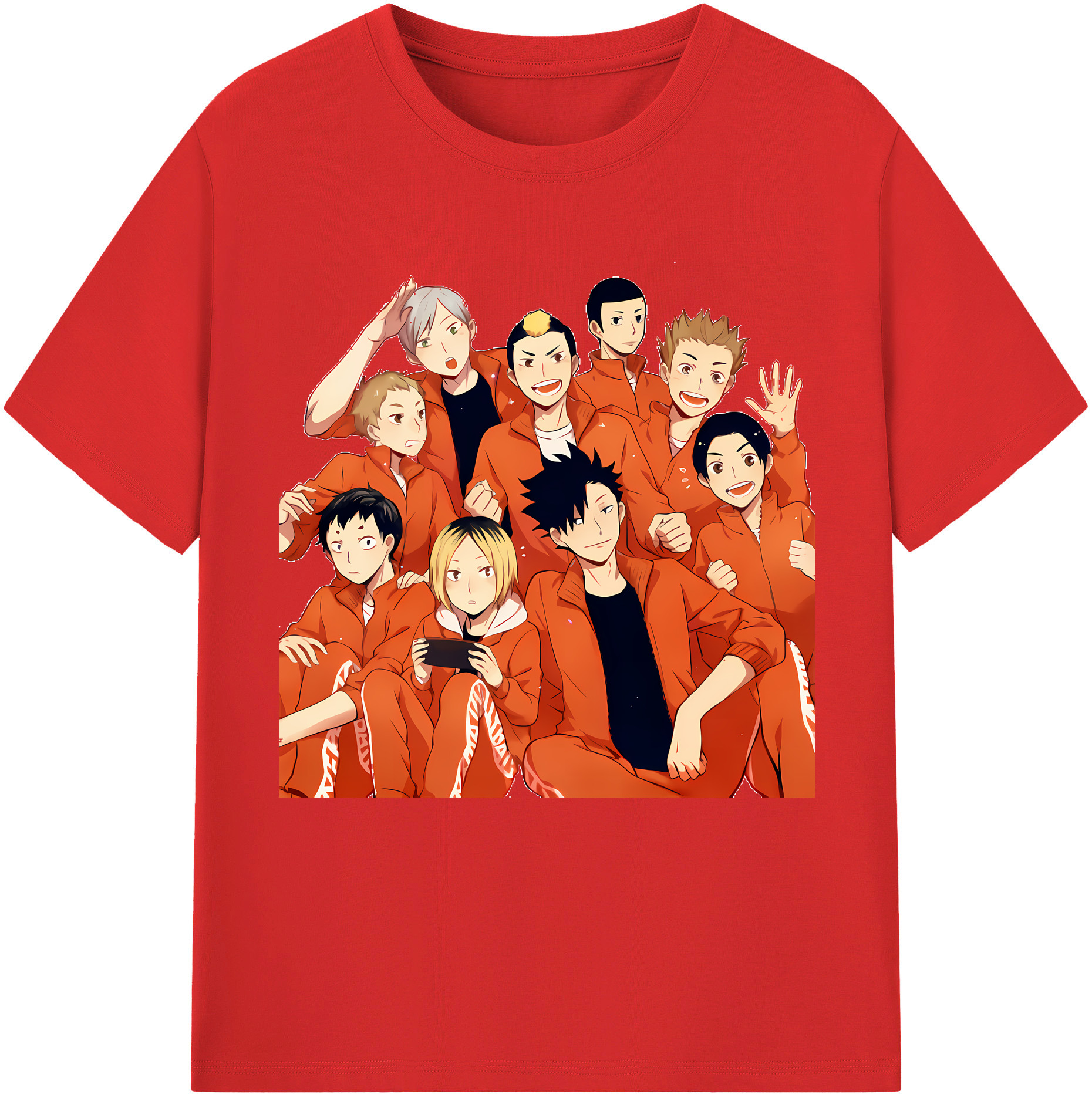 （画像用） ハイキュー!! Haikyu!! レディースカジュアルプリントTシャツ（綿100％）