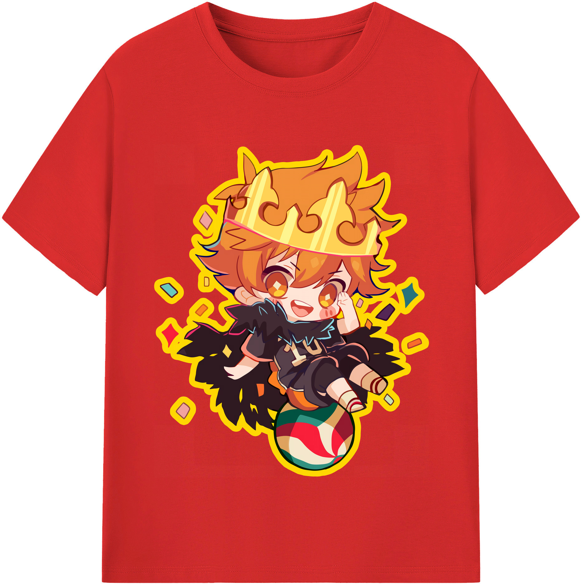 （画像用） ハイキュー!! Haikyu!! レディースカジュアルプリントTシャツ（綿100％）