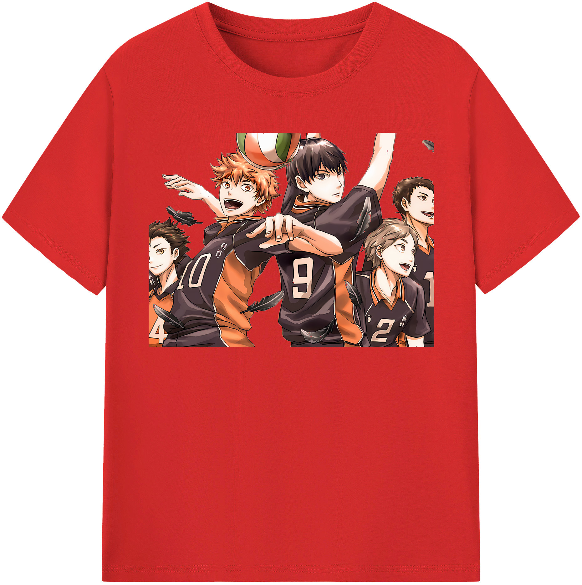 （画像用） ハイキュー!! Haikyu!! レディースカジュアルプリントTシャツ（綿100％）