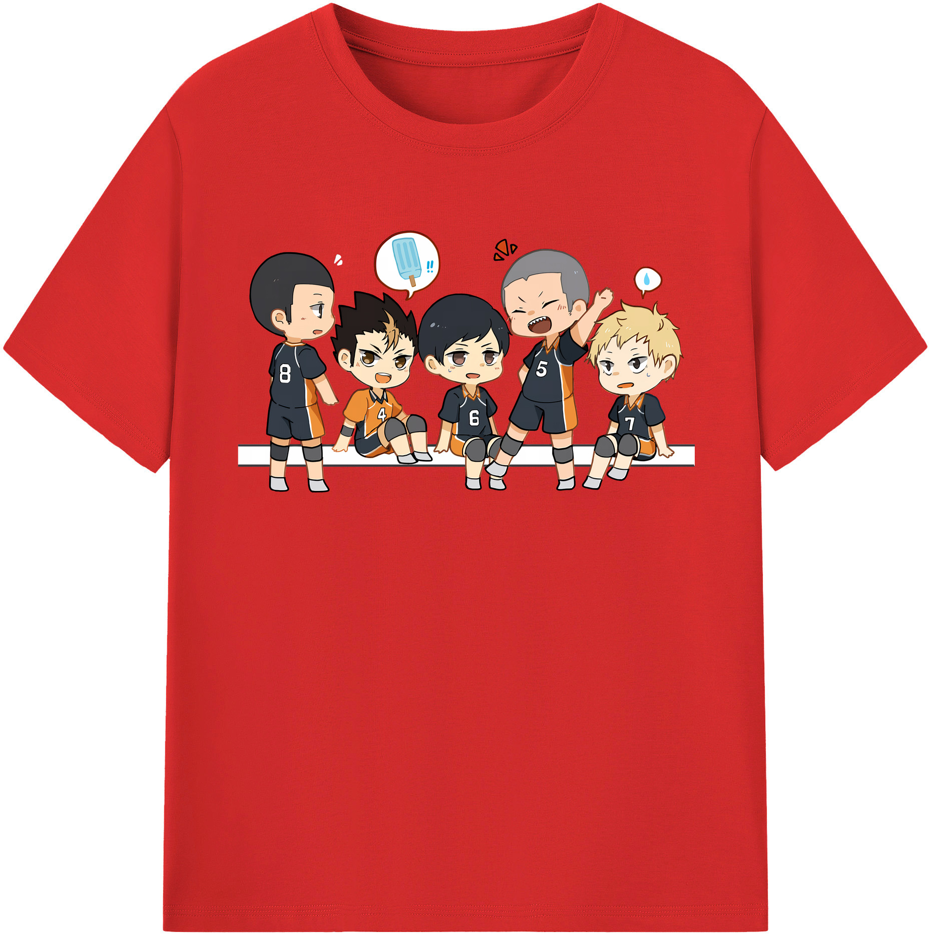 （画像用） ハイキュー!! Haikyu!! レディースカジュアルプリントTシャツ（綿100％）