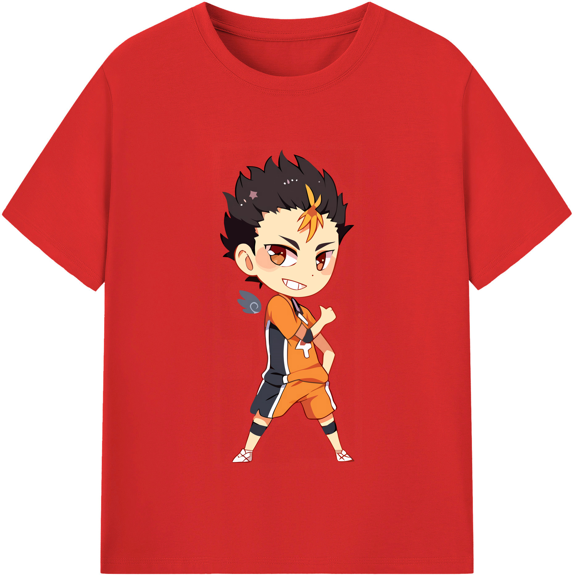 （画像用） ハイキュー!! Haikyu!! レディースカジュアルプリントTシャツ（綿100％）