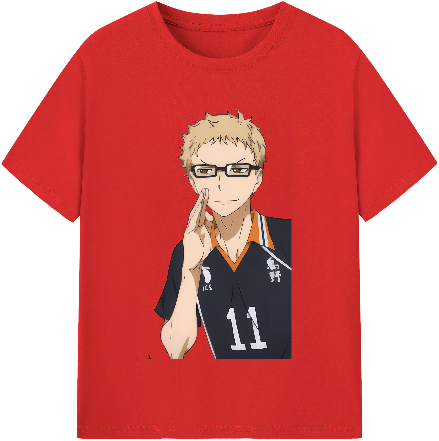（画像用） ハイキュー!! Haikyu!! レディースカジュアルプリントTシャツ（綿100％）