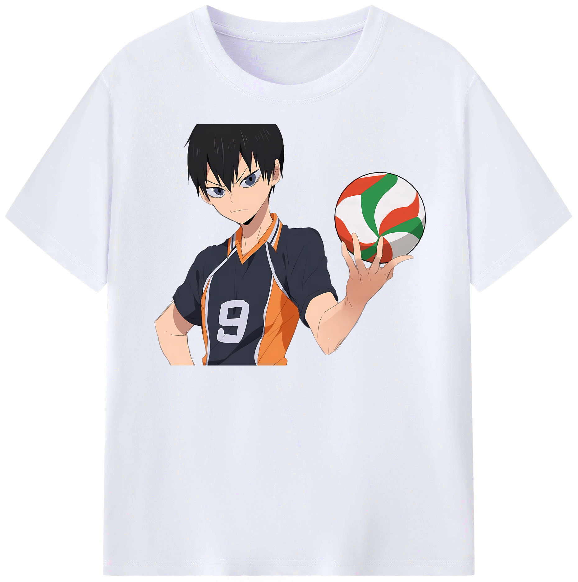 （画像用） ハイキュー!! Haikyu!! レディースカジュアルプリントTシャツ（綿100％）