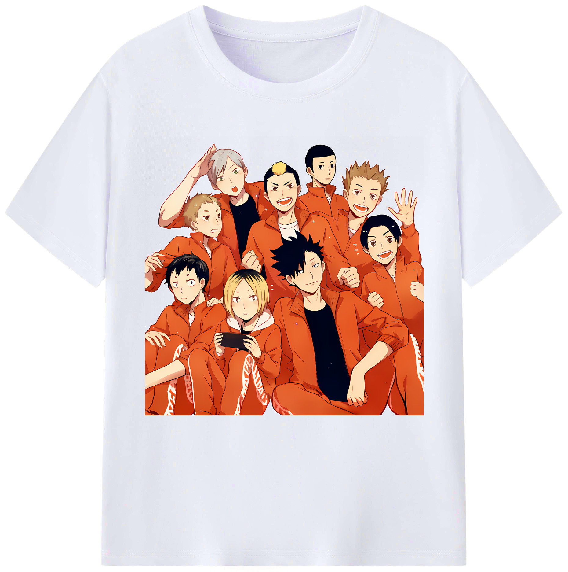 （画像用） ハイキュー!! Haikyu!! レディースカジュアルプリントTシャツ（綿100％）