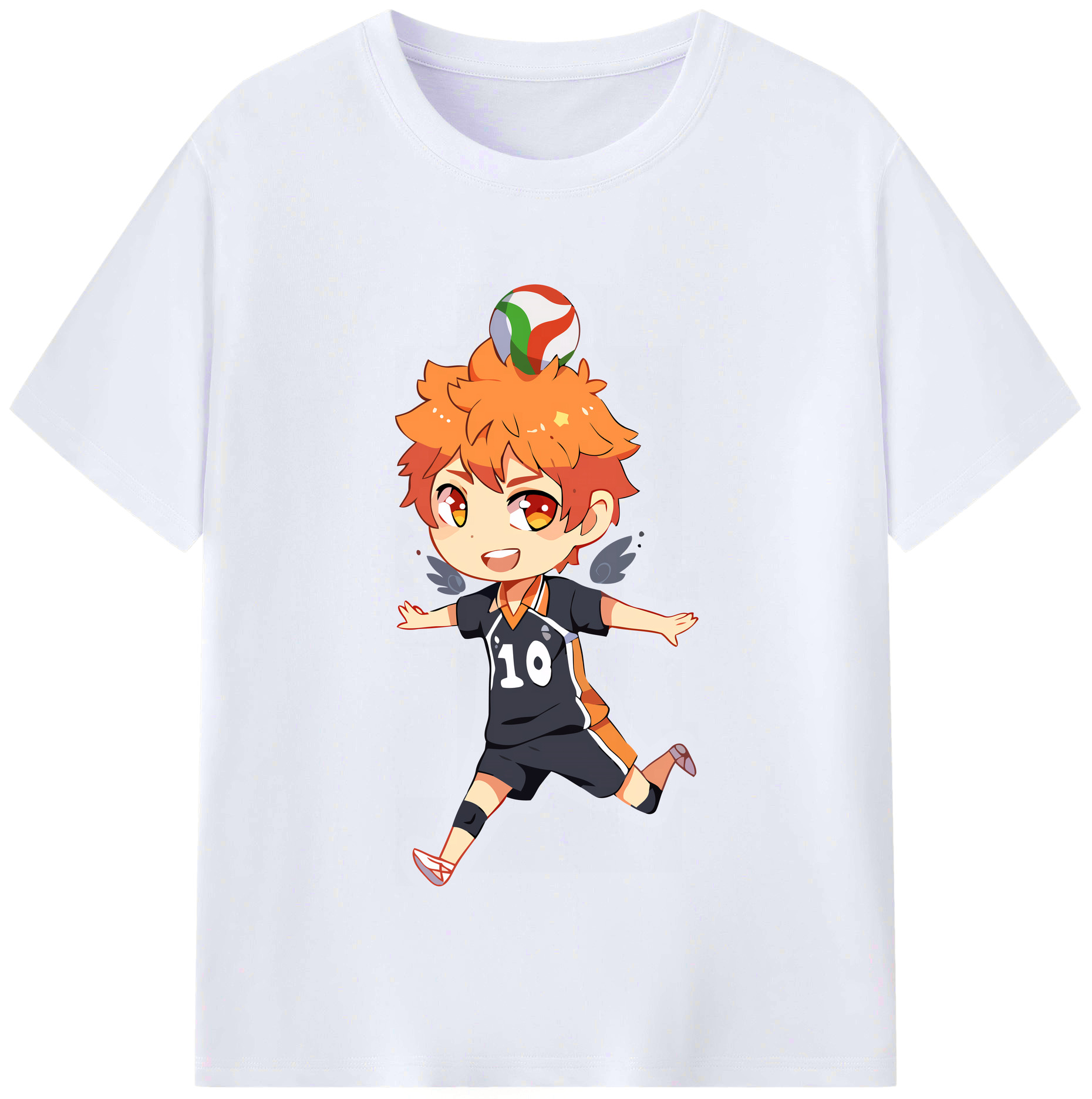 （画像用） ハイキュー!! Haikyu!! レディースカジュアルプリントTシャツ（綿100％）