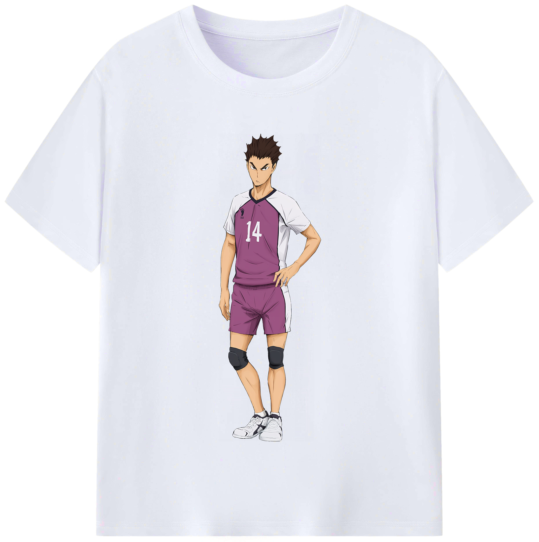 （画像用） ハイキュー!! Haikyu!! レディースカジュアルプリントTシャツ（綿100％）