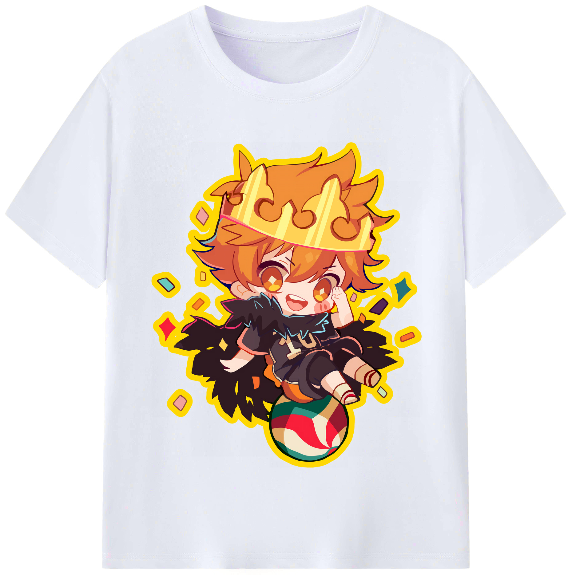 （画像用） ハイキュー!! Haikyu!! レディースカジュアルプリントTシャツ（綿100％）