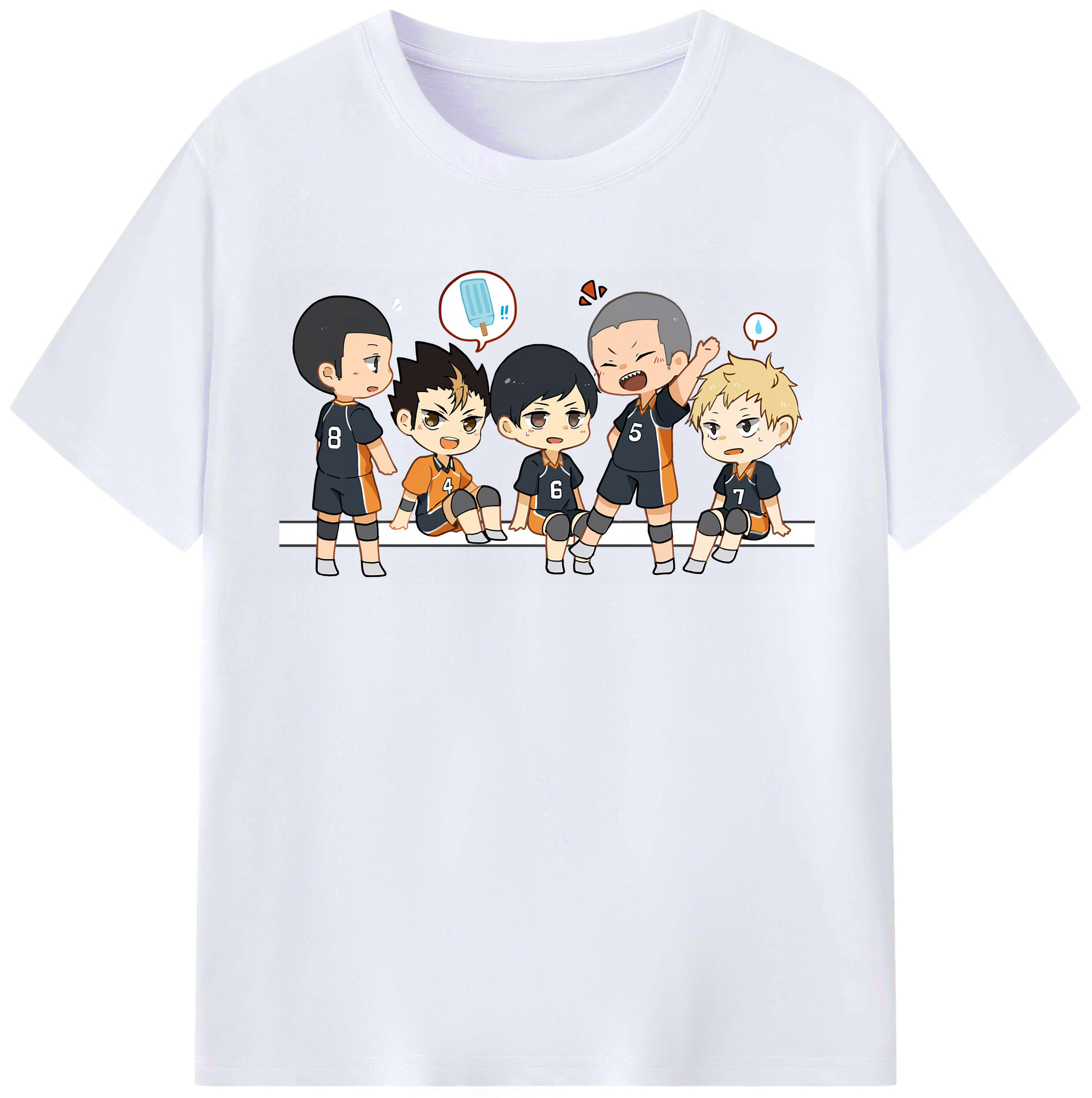 （画像用） ハイキュー!! Haikyu!! レディースカジュアルプリントTシャツ（綿100％）