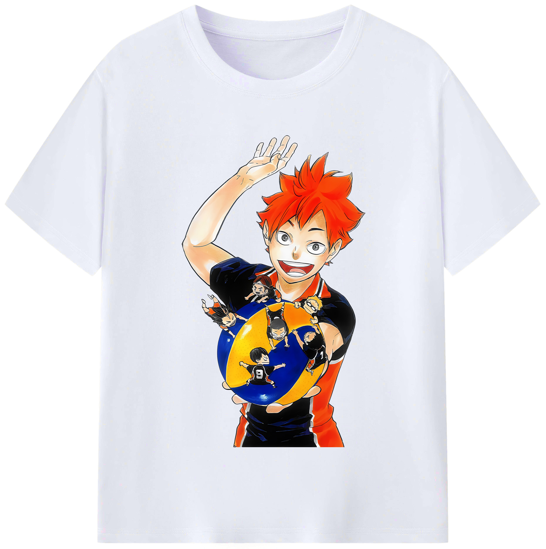 （画像用） ハイキュー!! Haikyu!! レディースカジュアルプリントTシャツ（綿100％）