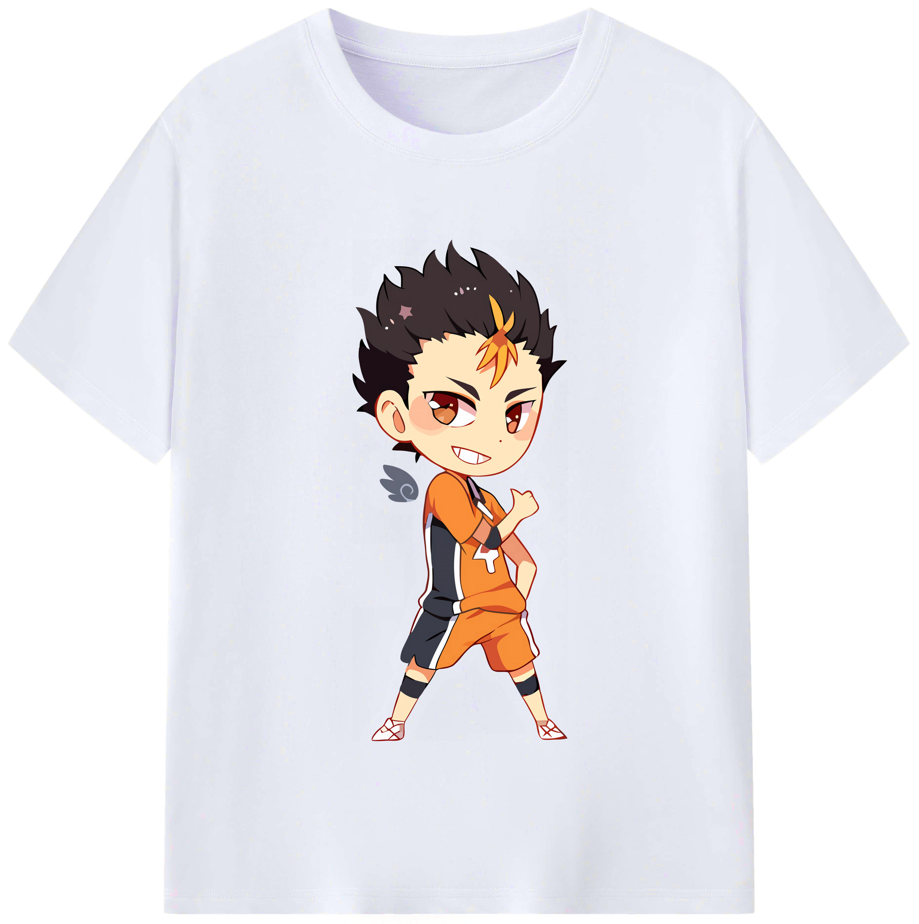 （画像用） ハイキュー!! Haikyu!! レディースカジュアルプリントTシャツ（綿100％）