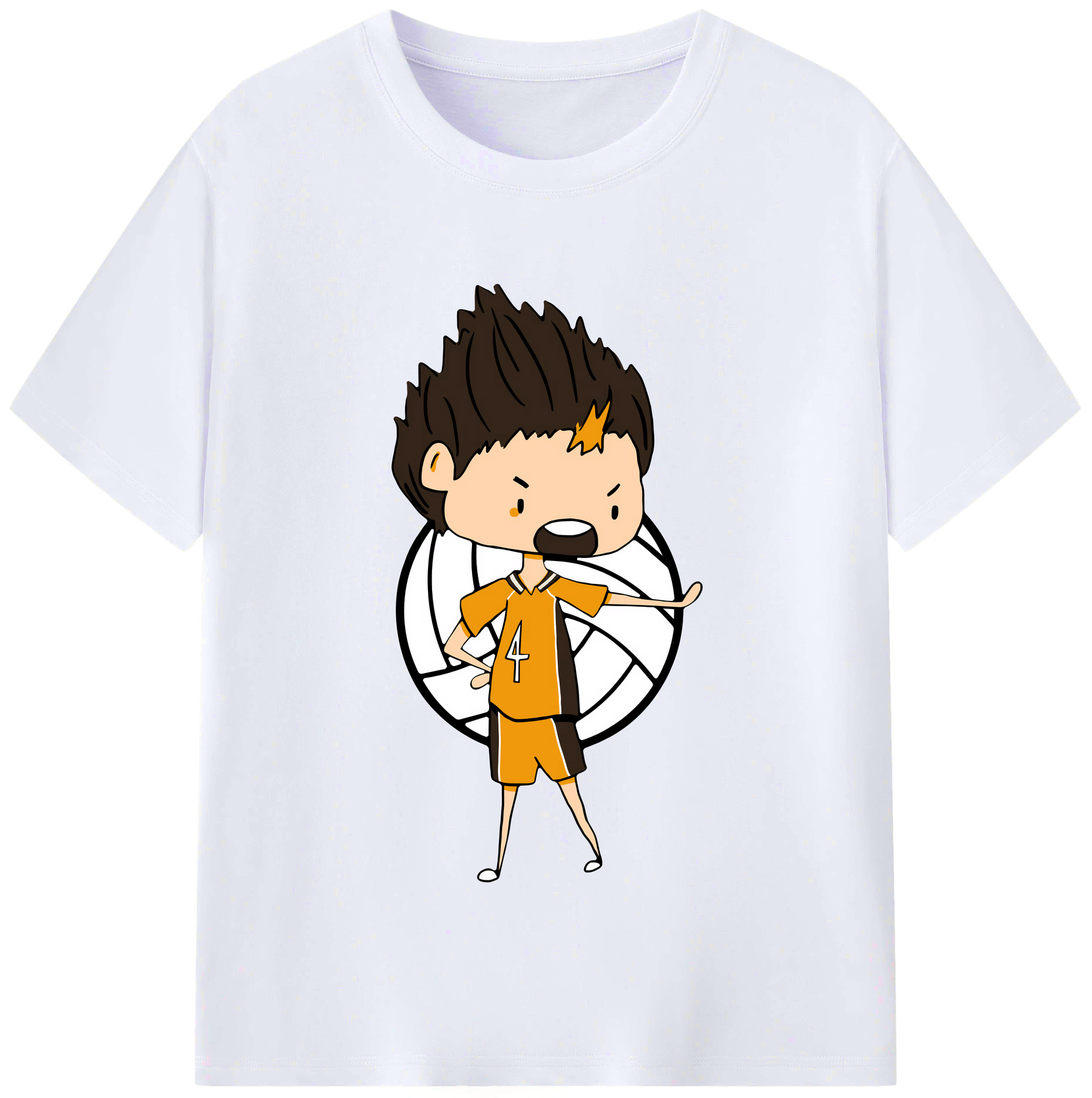 （画像用） ハイキュー!! Haikyu!! レディースカジュアルプリントTシャツ（綿100％）