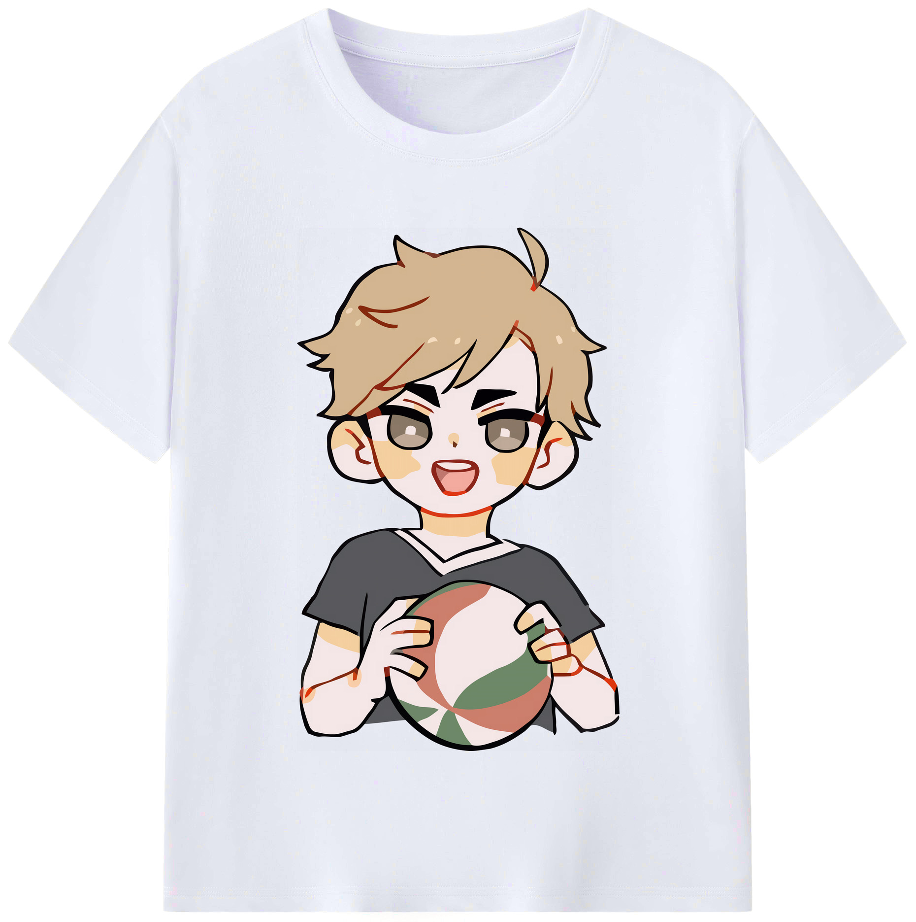 （画像用） ハイキュー!! Haikyu!! レディースカジュアルプリントTシャツ（綿100％）