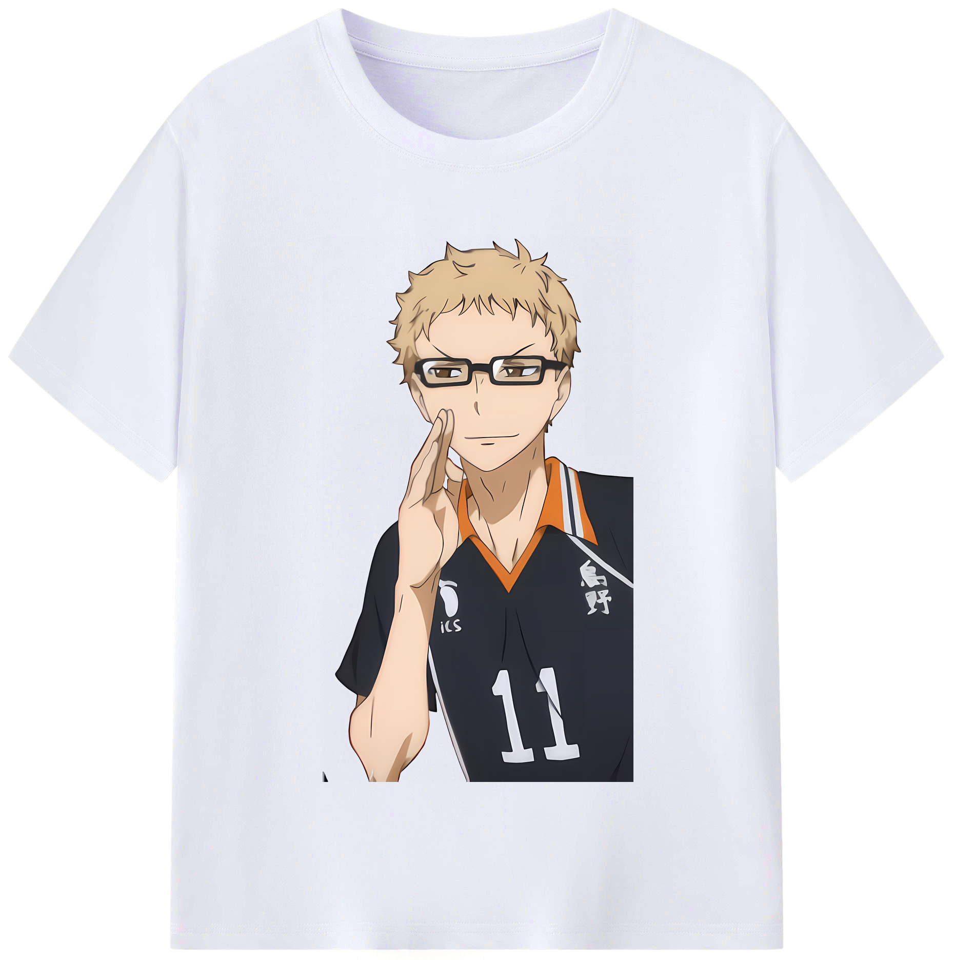 （画像用） ハイキュー!! Haikyu!! レディースカジュアルプリントTシャツ（綿100％）