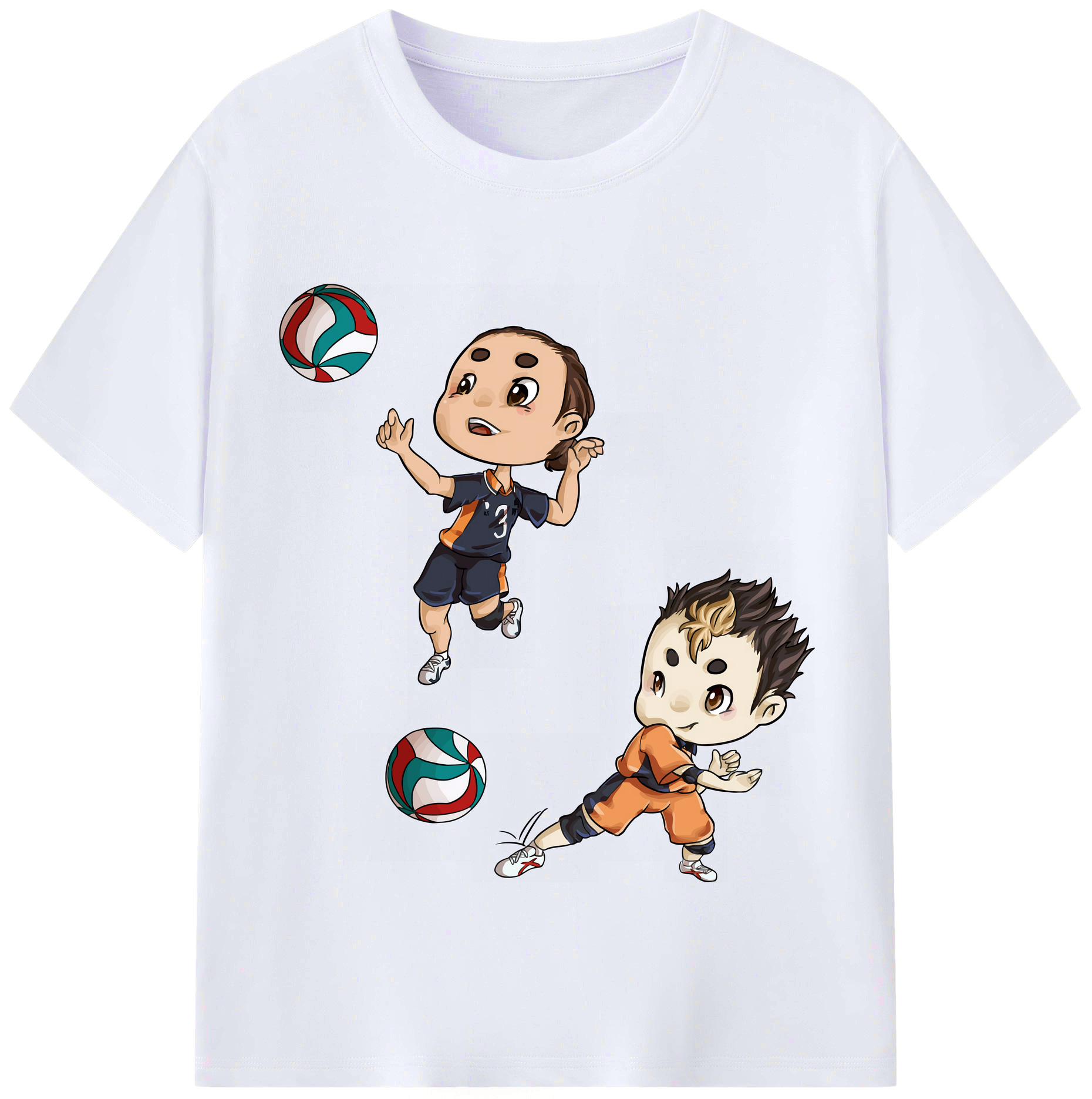 （画像用） ハイキュー!! Haikyu!! レディースカジュアルプリントTシャツ（綿100％）