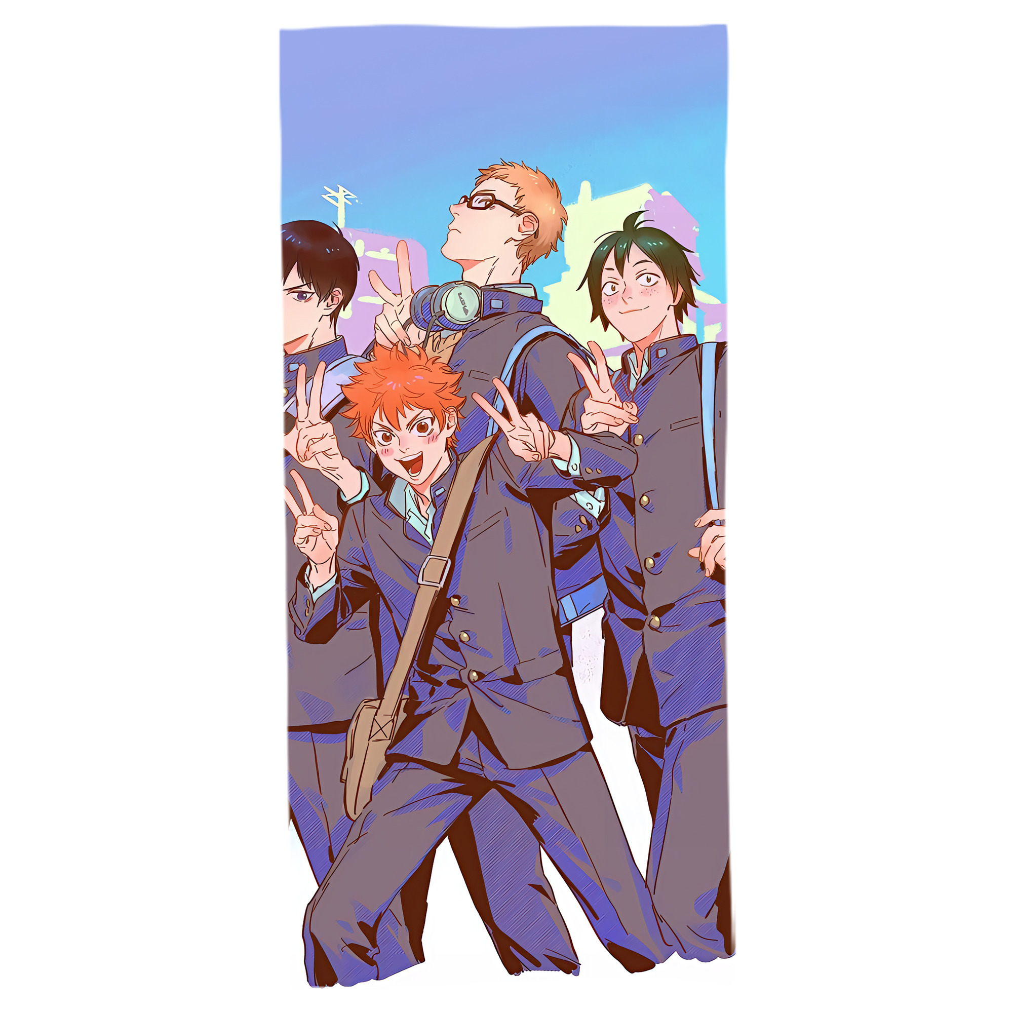 （画像用） ハイキュー!! Haikyu!! 大判バスタオル 70×140cm 吸水速乾 柔らかい肌触り