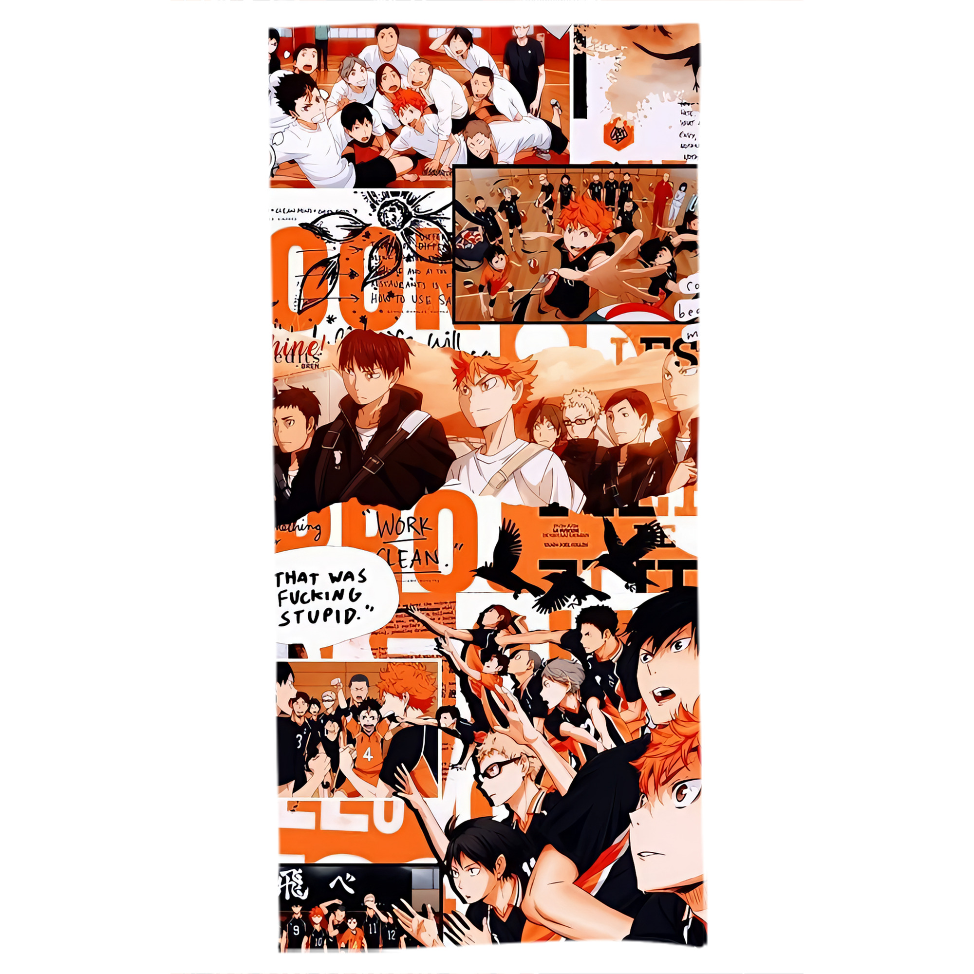 （画像用） ハイキュー!! Haikyu!! 大判バスタオル 70×140cm 吸水速乾 柔らかい肌触り