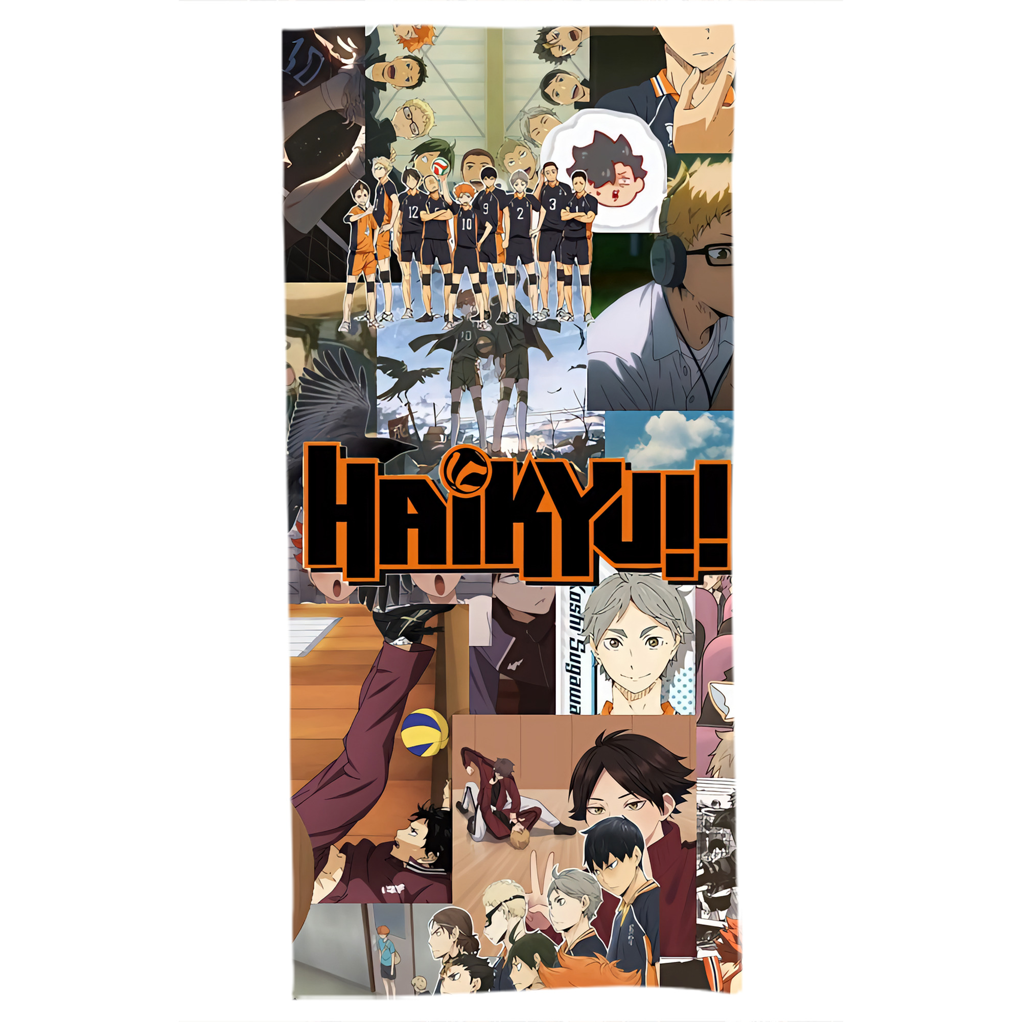 （画像用） ハイキュー!! Haikyu!! 大判バスタオル 70×140cm 吸水速乾 柔らかい肌触り