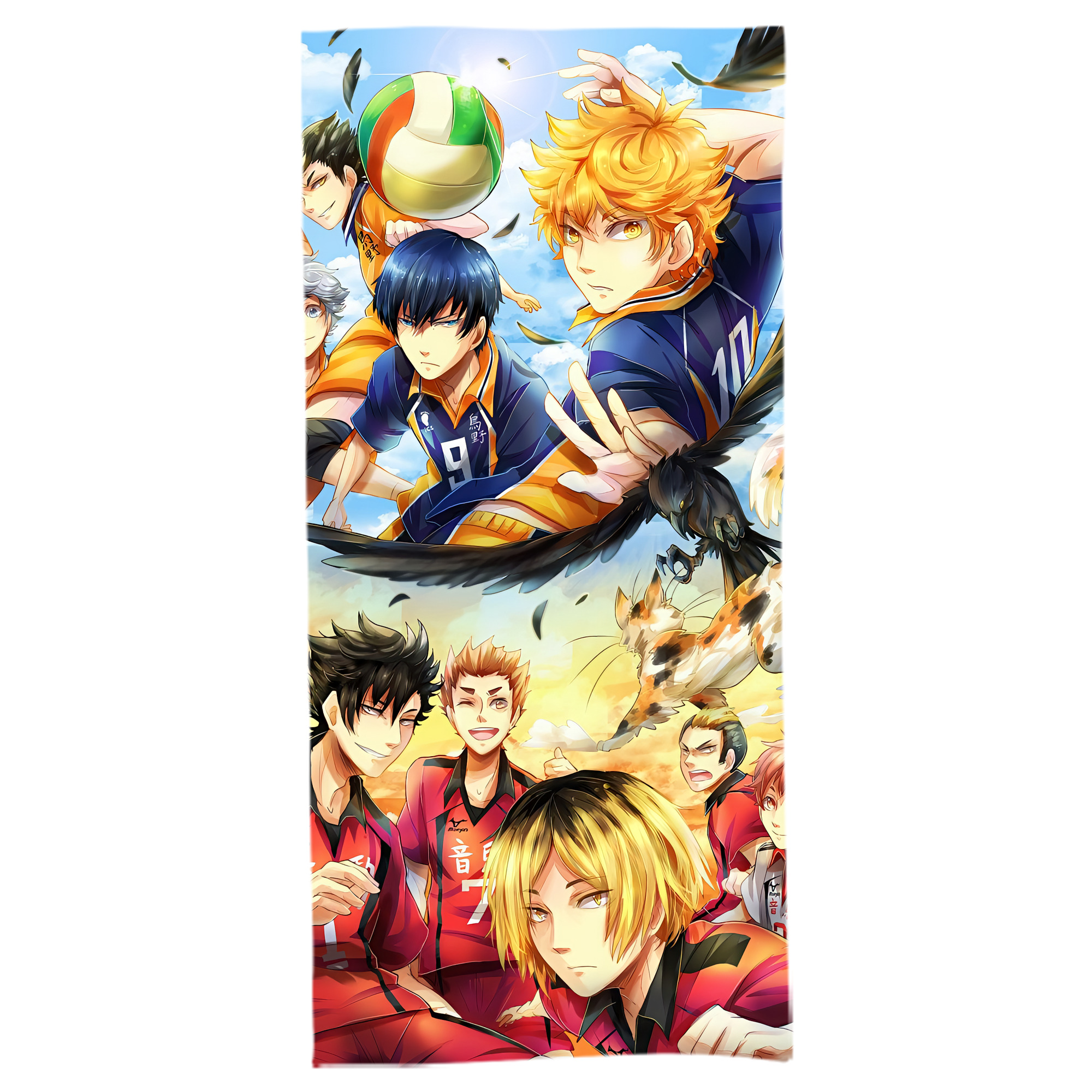 （画像用） ハイキュー!! Haikyu!! 大判バスタオル 70×140cm 吸水速乾 柔らかい肌触り