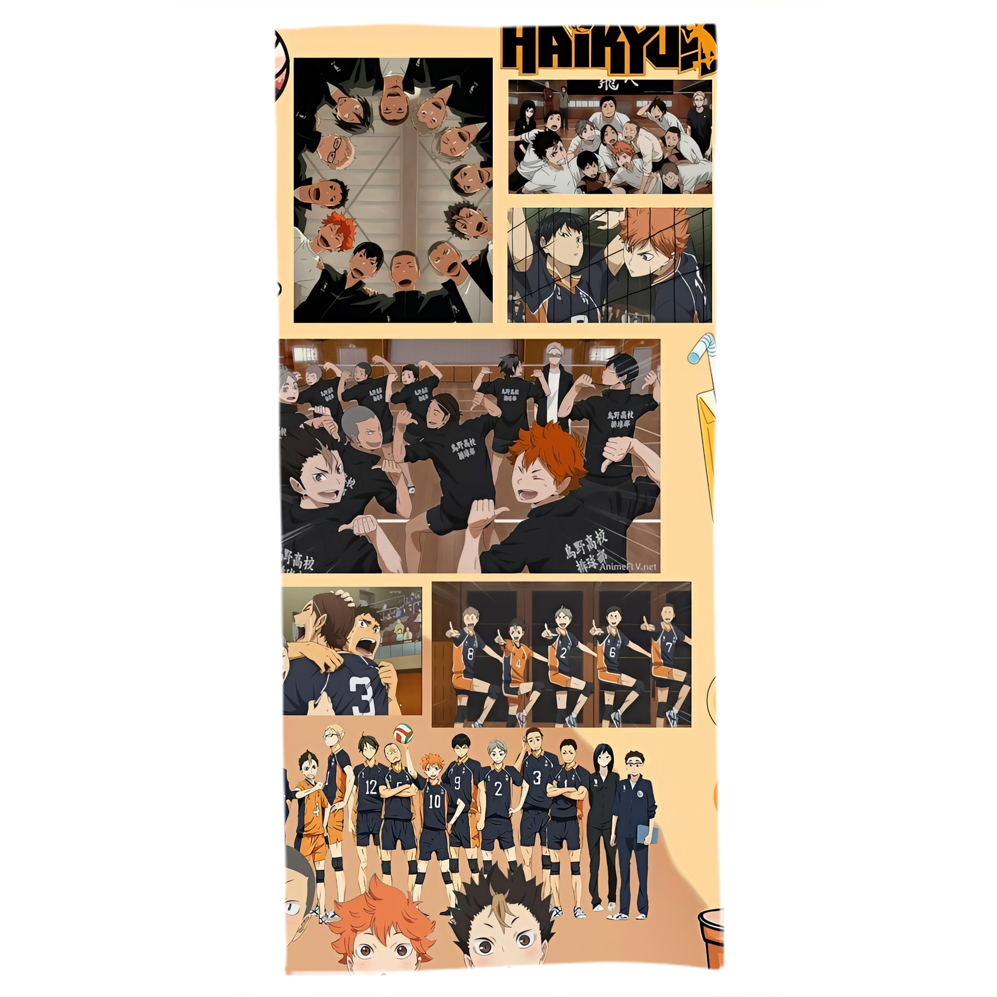（画像用） ハイキュー!! Haikyu!! 大判バスタオル 70×140cm 吸水速乾 柔らかい肌触り