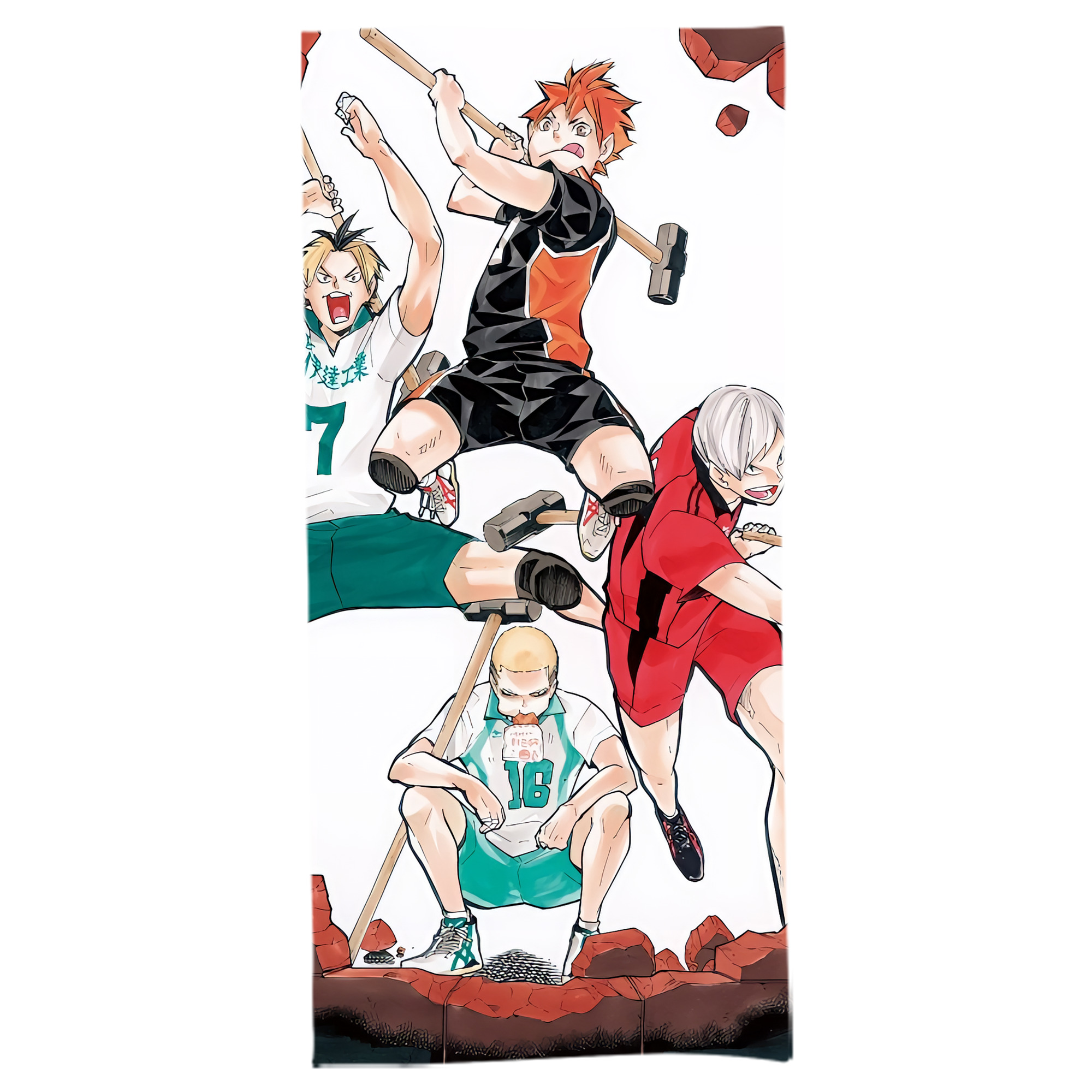 （画像用） ハイキュー!! Haikyu!! 大判バスタオル 70×140cm 吸水速乾 柔らかい肌触り
