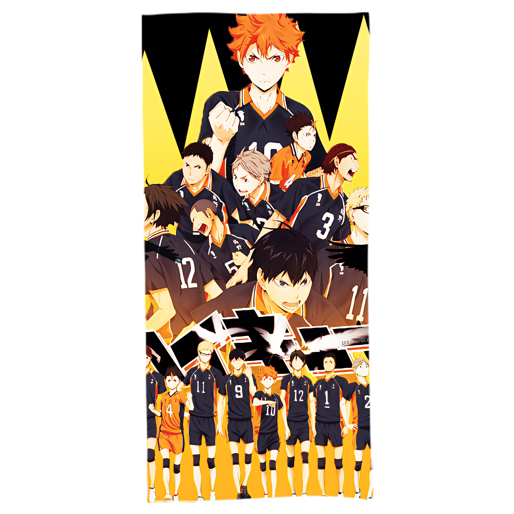 （画像用） ハイキュー!! Haikyu!! 大判バスタオル 70×140cm 吸水速乾 柔らかい肌触り