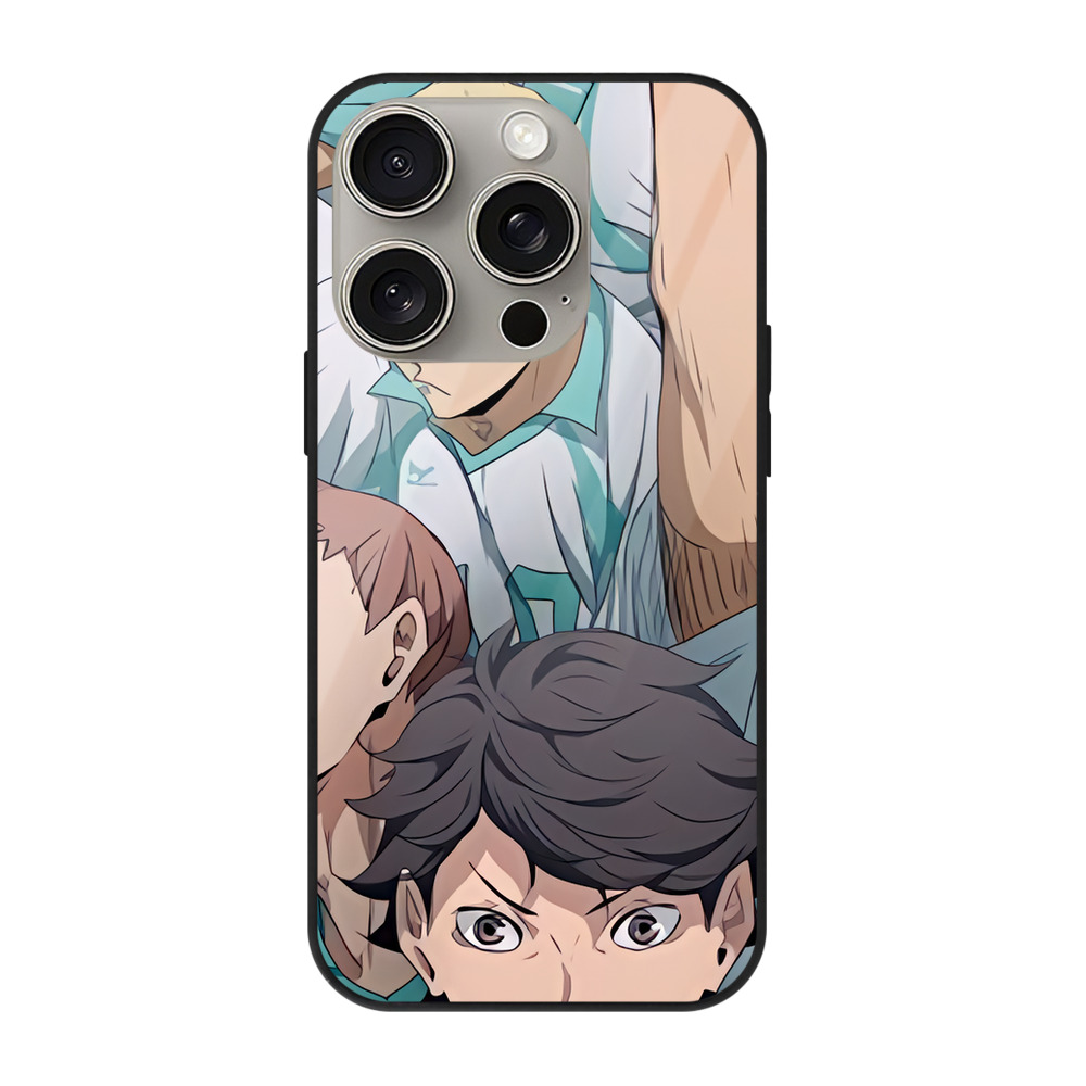 （画像用） ハイキュー!! Haikyu!! 【iPhone15Pro対応】スマホケース 耐衝撃＆黄変防止 背面ガラス