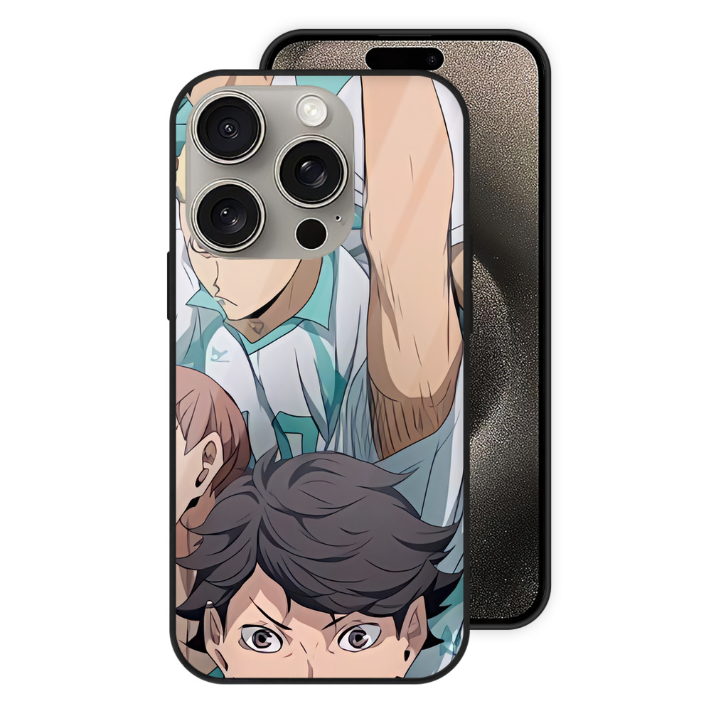 （画像用） ハイキュー!! Haikyu!! 【iPhone15Pro対応】スマホケース 耐衝撃＆黄変防止 背面ガラス