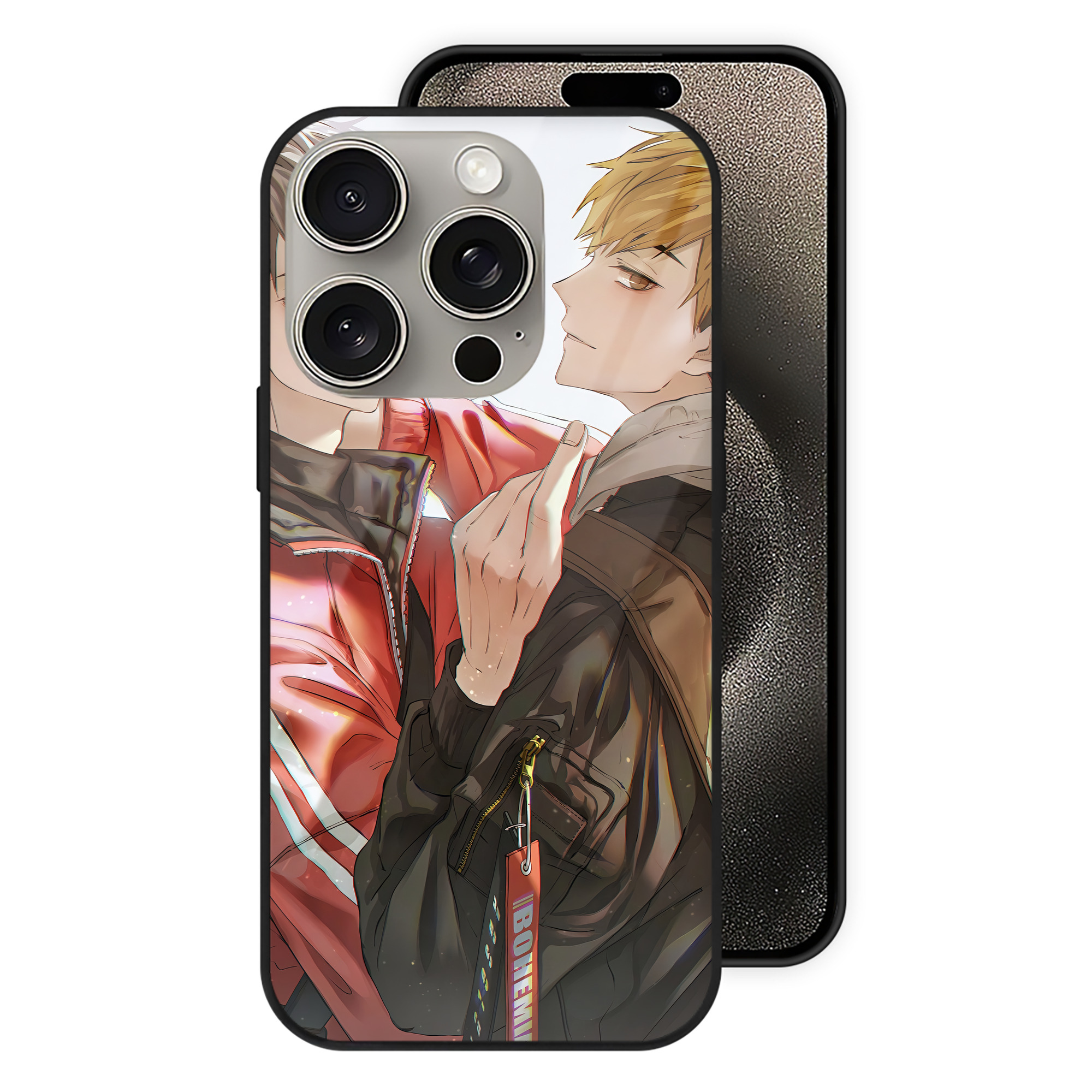（画像用） ハイキュー!! Haikyu!! 【iPhone15Pro対応】スマホケース 耐衝撃＆黄変防止 背面ガラス