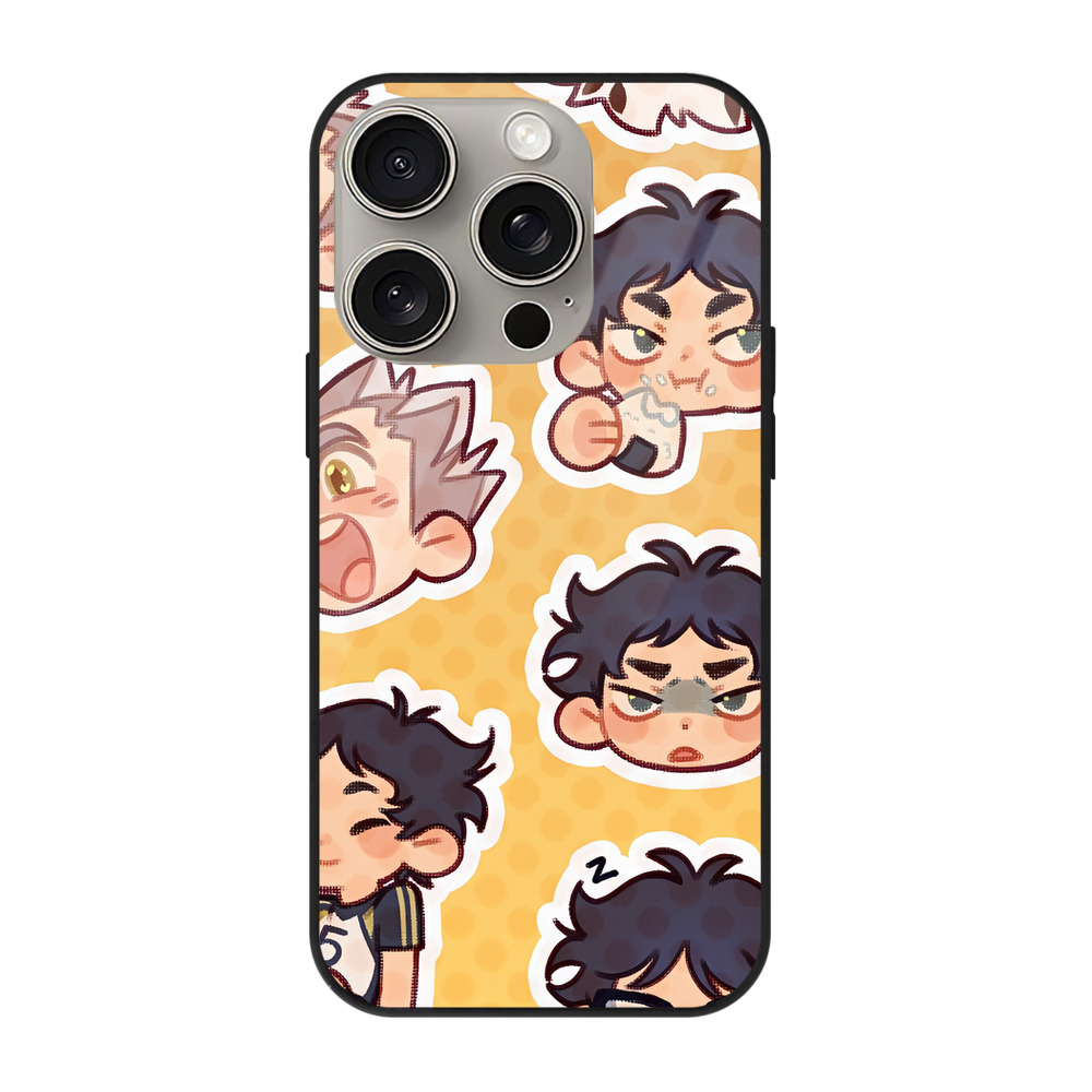 （画像用） ハイキュー!! Haikyu!! 【iPhone15Pro対応】スマホケース 耐衝撃＆黄変防止 背面ガラス