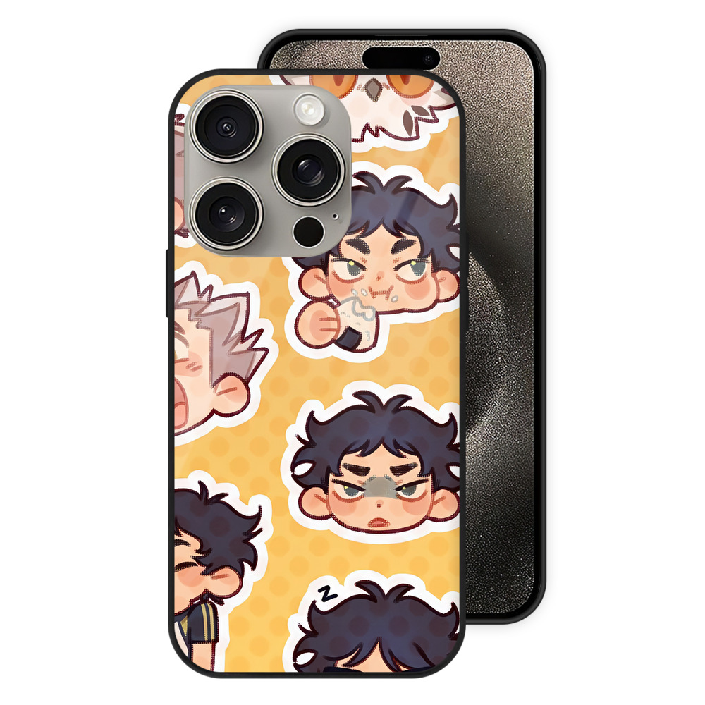 （画像用） ハイキュー!! Haikyu!! 【iPhone15Pro対応】スマホケース 耐衝撃＆黄変防止 背面ガラス