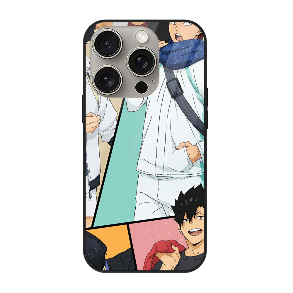 （画像用） ハイキュー!! Haikyu!! 【iPhone15Pro対応】スマホケース 耐衝撃＆黄変防止 背面ガラス