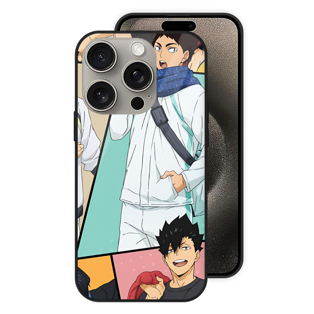 （画像用） ハイキュー!! Haikyu!! 【iPhone15Pro対応】スマホケース 耐衝撃＆黄変防止 背面ガラス