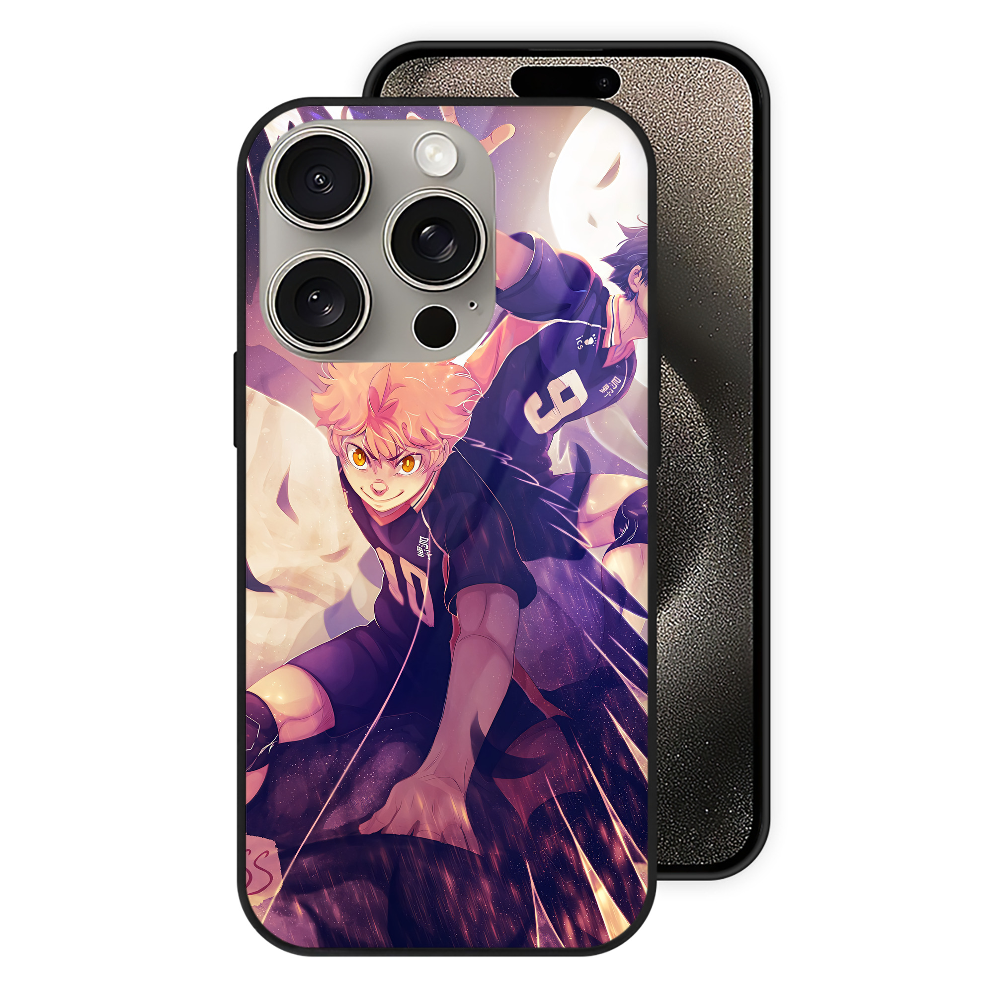 （画像用） ハイキュー!! Haikyu!! 【iPhone15Pro対応】スマホケース 耐衝撃＆黄変防止 背面ガラス