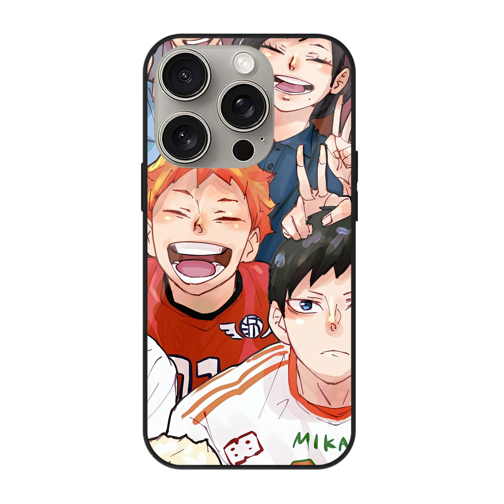 （画像用） ハイキュー!! Haikyu!! 【iPhone15Pro対応】スマホケース 耐衝撃＆黄変防止 背面ガラス