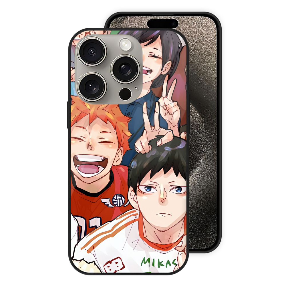 （画像用） ハイキュー!! Haikyu!! 【iPhone15Pro対応】スマホケース 耐衝撃＆黄変防止 背面ガラス